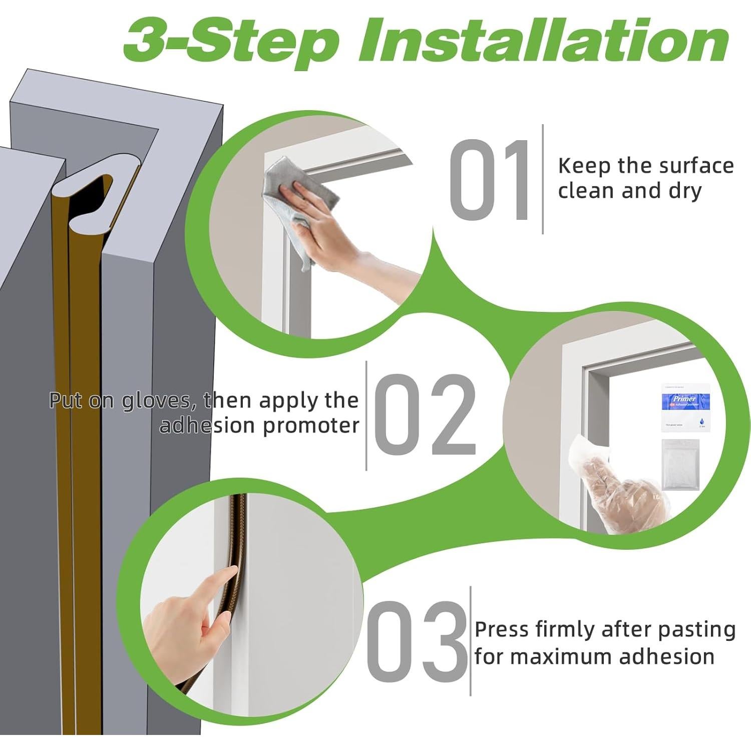 Tira de Sellado de Espuma ESUFEIR 2pcs 7.92m Marrón