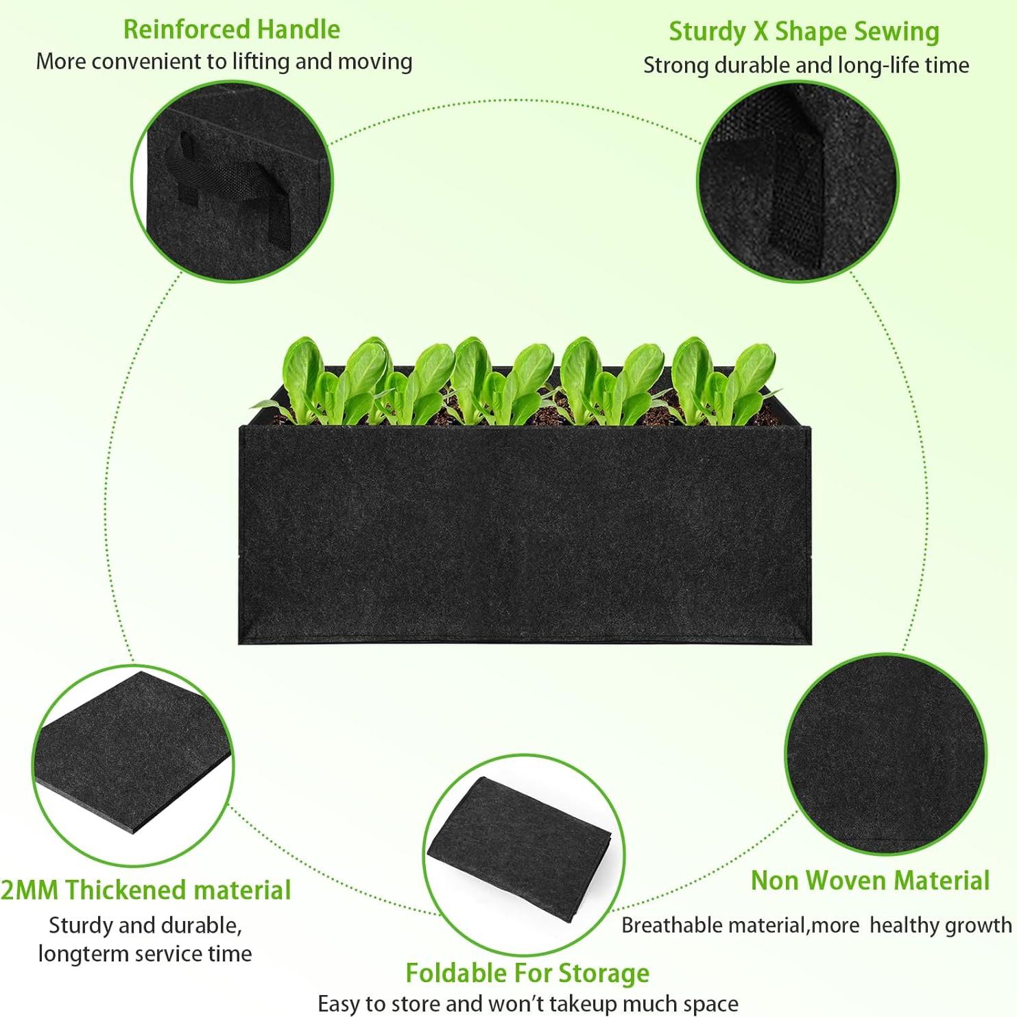 Paquete de 3 Bolsas de Cultivo Yzkanning 60x30x20cm 36L