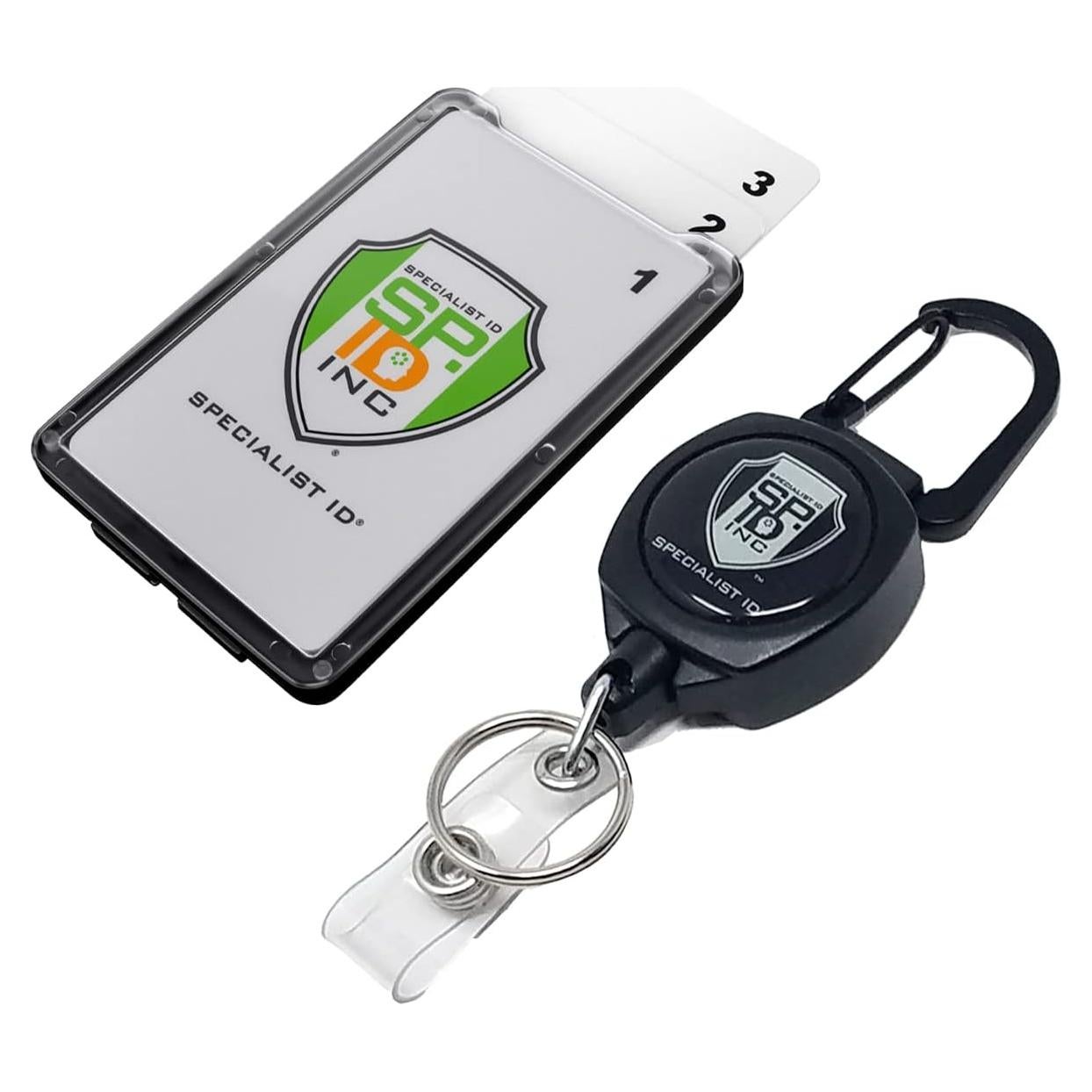 Carrete Retráctil Specialist ID con Soporte para 3 ID