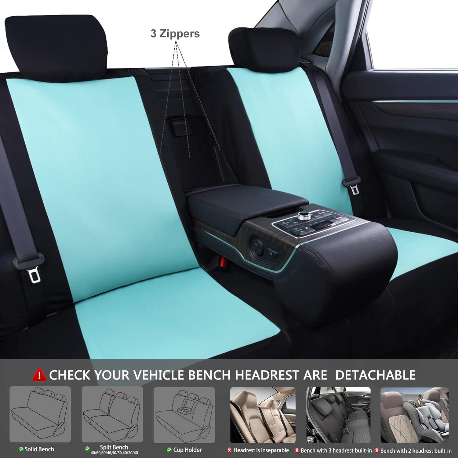 Fundas de Asiento CAR PASS Juego Completo Universal Negro y Menta