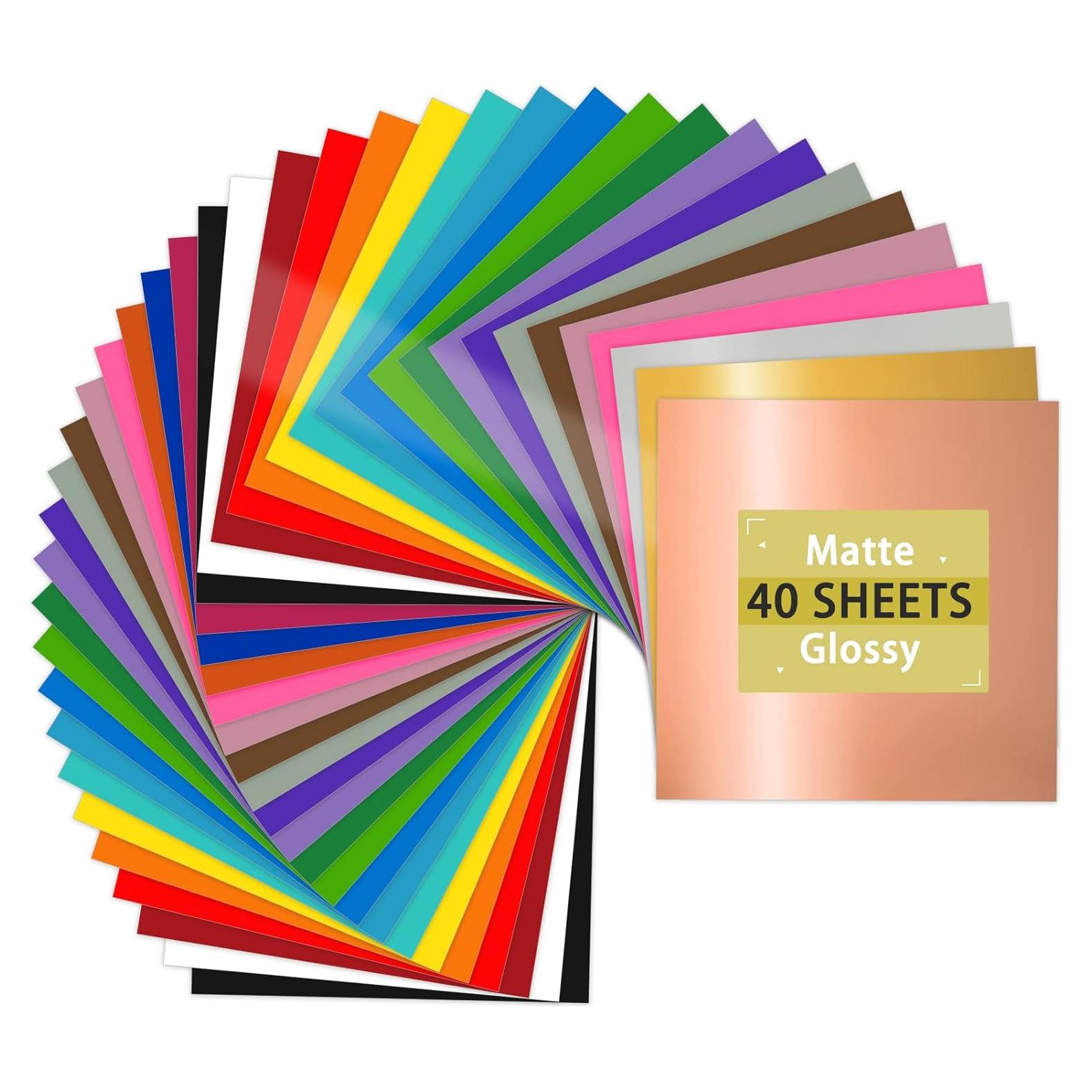 Vinilo Adhesivo Permanente Lya Vinyl - 40 Hojas Brillantes y Mate