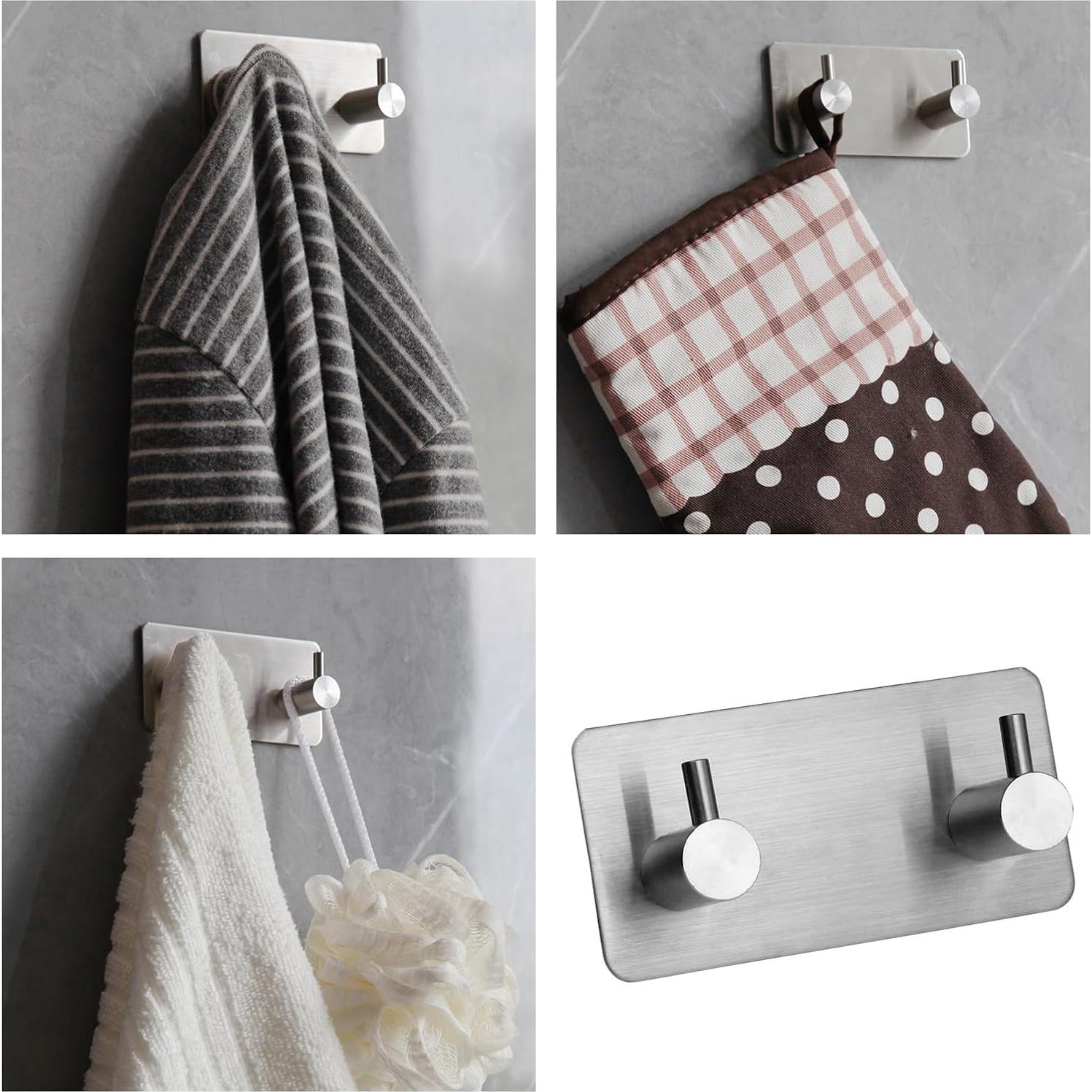Ganchos Autoadhesivos para Toallas Giti Island - 2 Piezas Acero Inoxidable