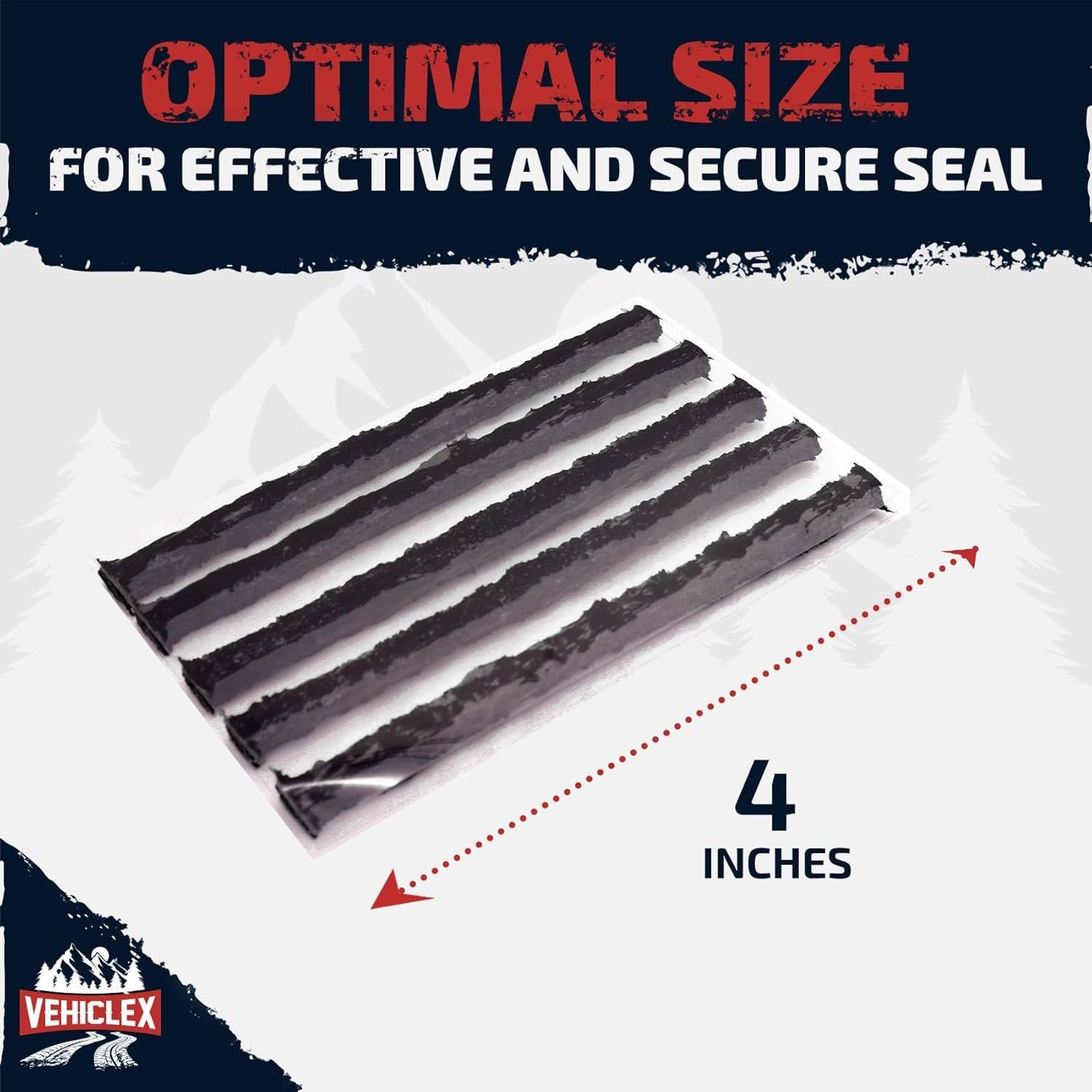 Kit de Tapones para Neumáticos Vehiclex - 30 Piezas, Negro