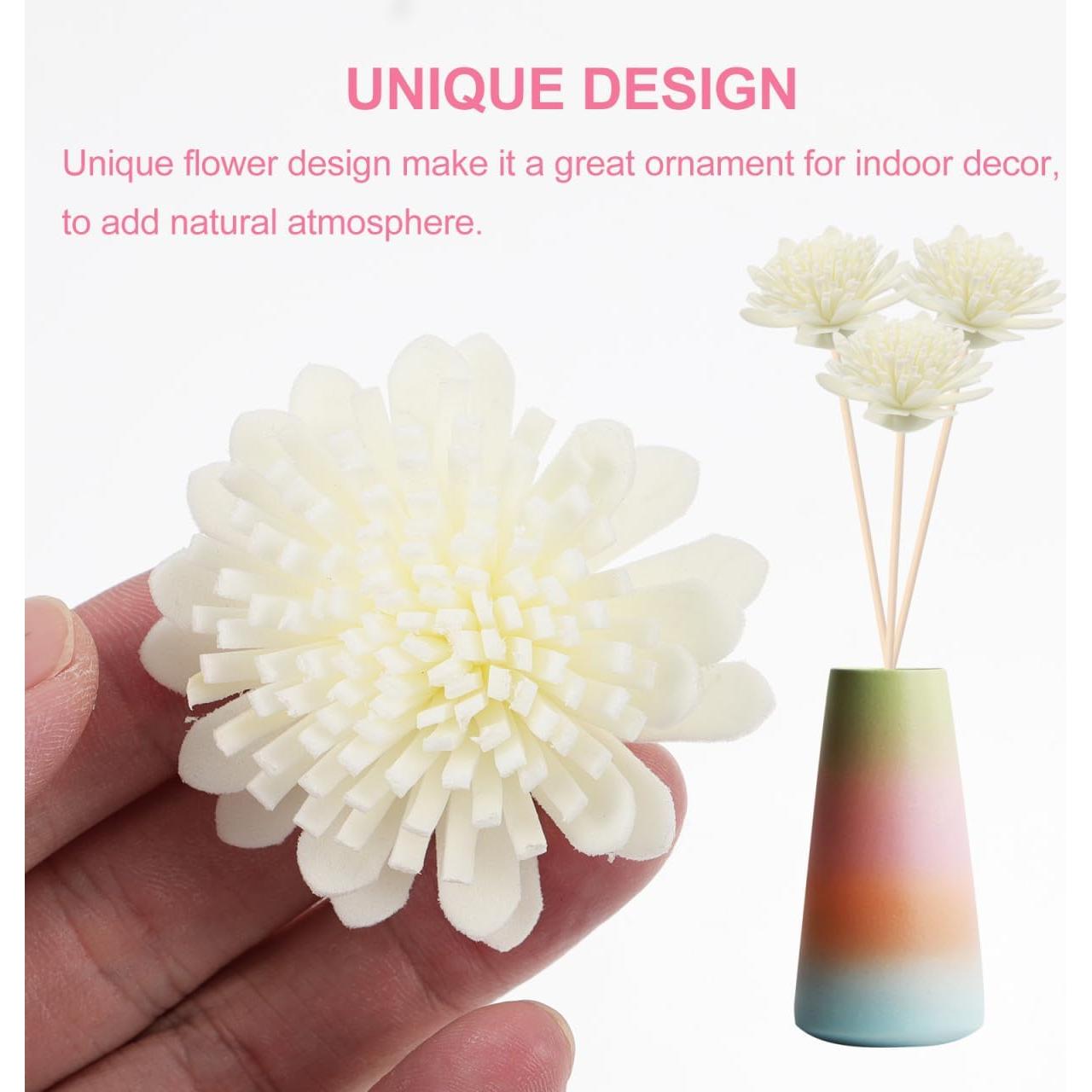 100 Flores Difusoras de Aroma WOFASHPURET - Rosa Blanca 5x5cm