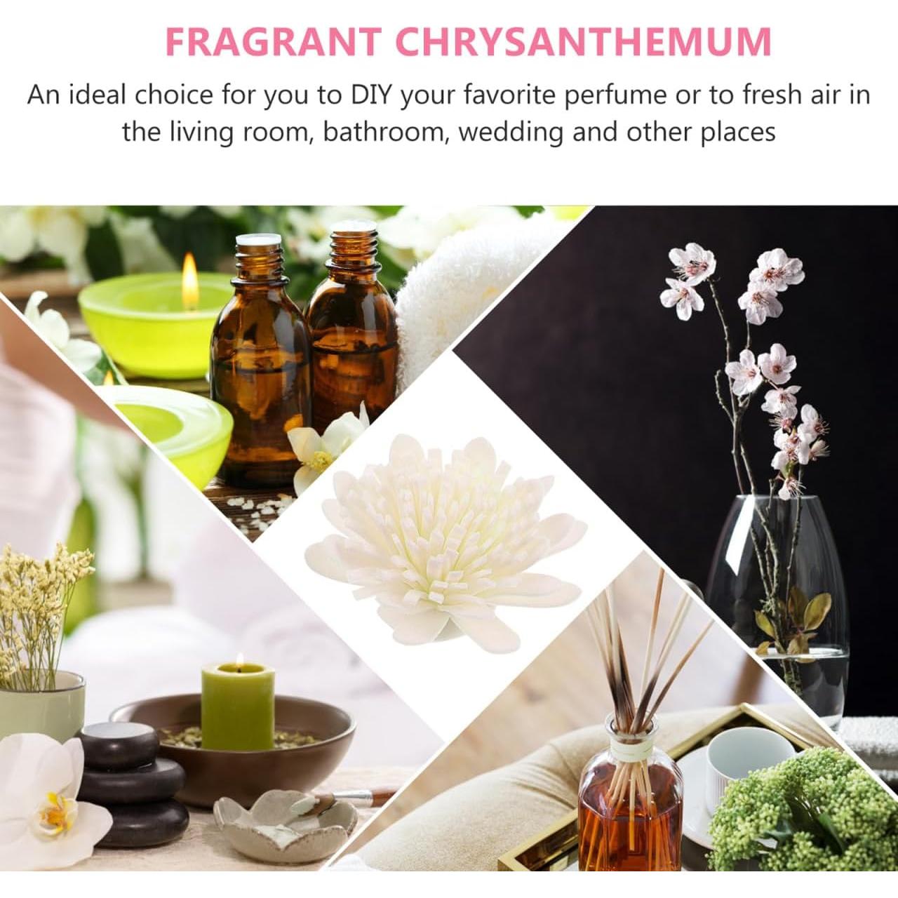 100 Flores Difusoras de Aroma WOFASHPURET - Rosa Blanca 5x5cm