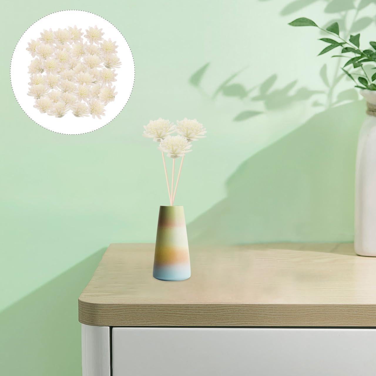 100 Flores Difusoras de Aroma WOFASHPURET - Rosa Blanca 5x5cm