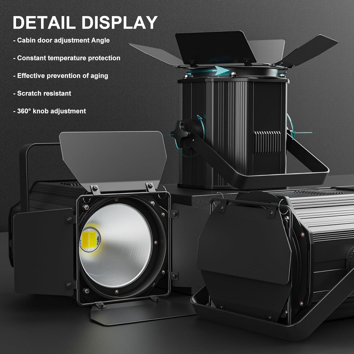 Luces de Escenario LED 200W DMX Blanco Frío y Cálido