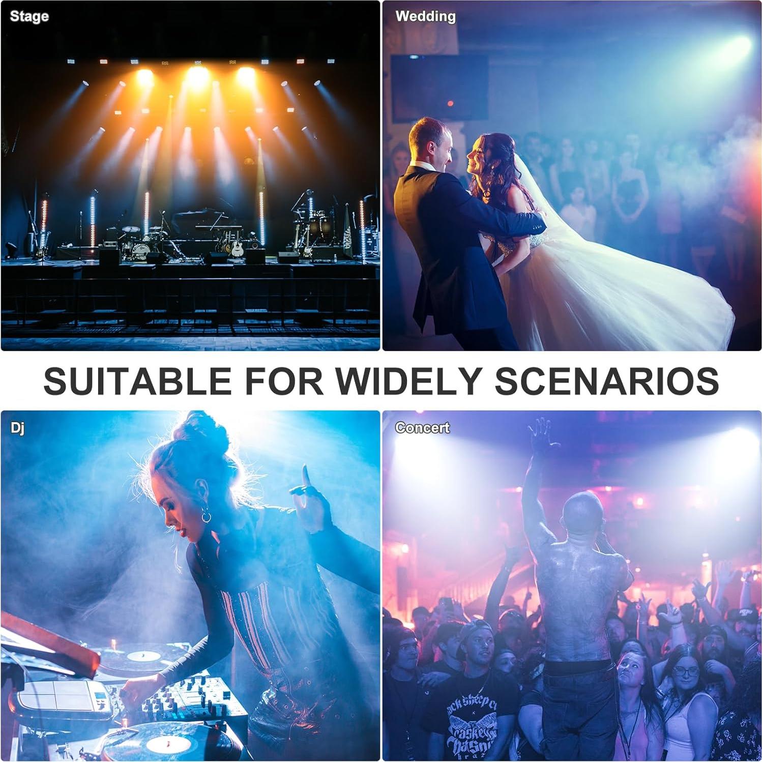 Luces de Escenario LED 200W DMX Blanco Frío y Cálido