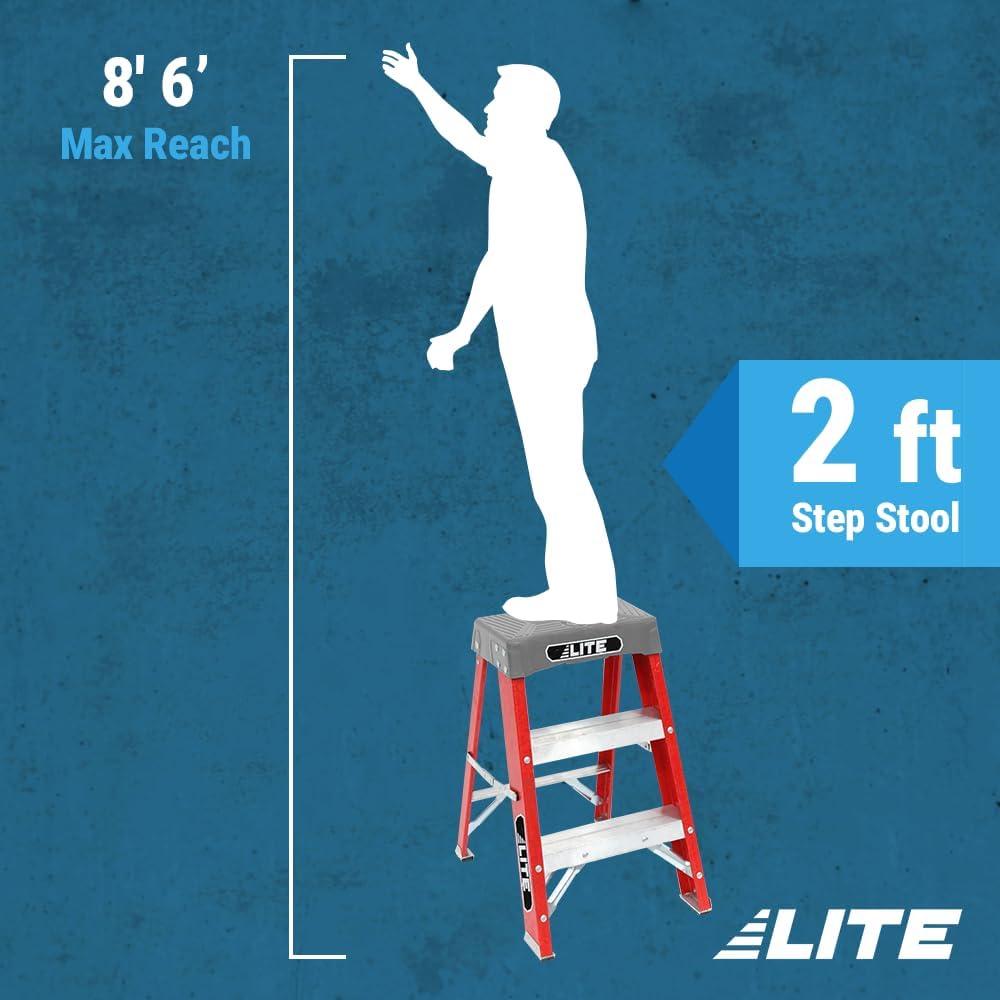Escalera LITE de Fibra de Vidrio 2 Escalones 136 kg