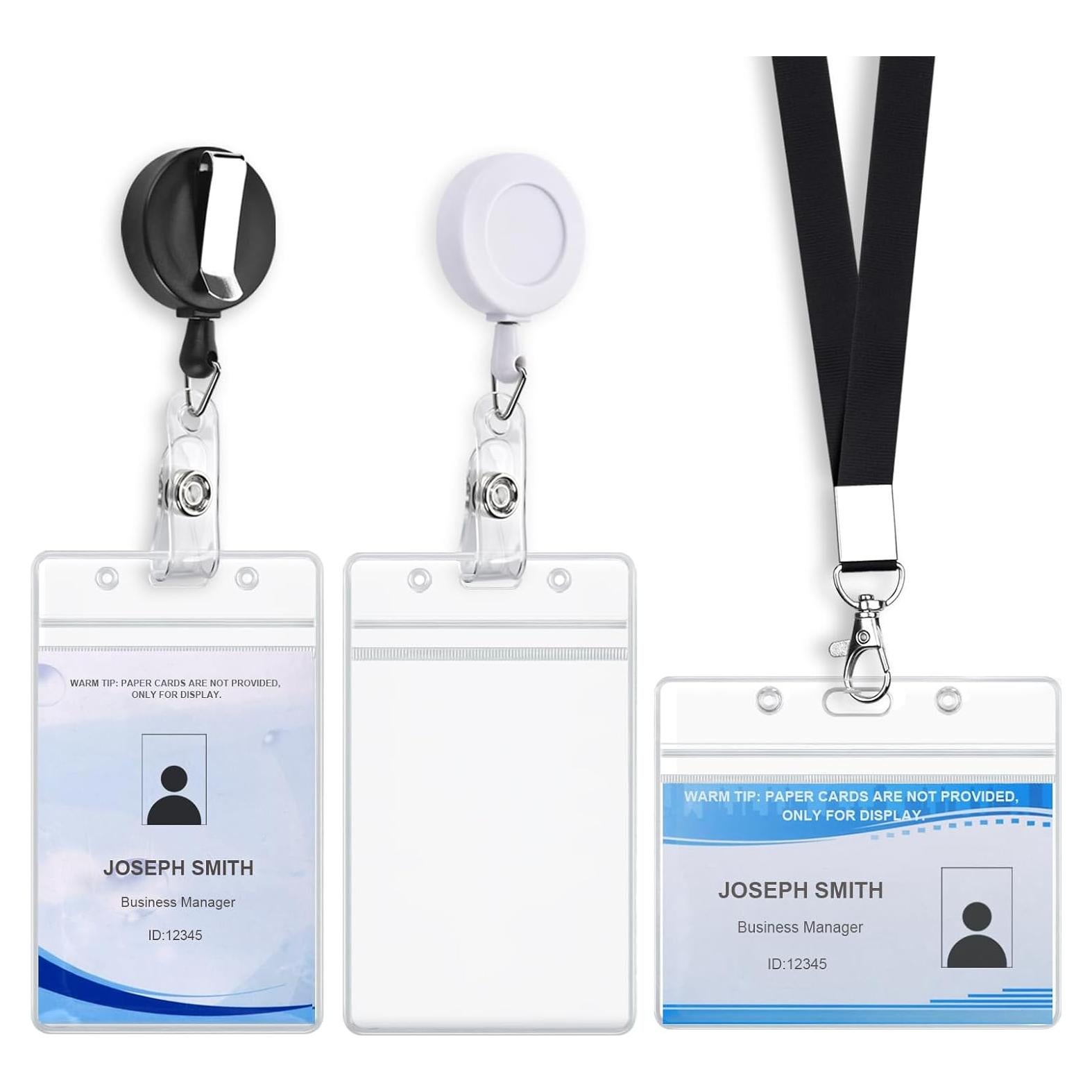 Mcyye 3 Sujetadores de Identificación Retráctiles con Clip