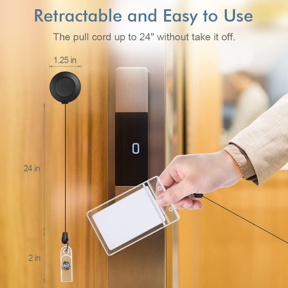 Mcyye 3 Sujetadores de Identificación Retráctiles con Clip