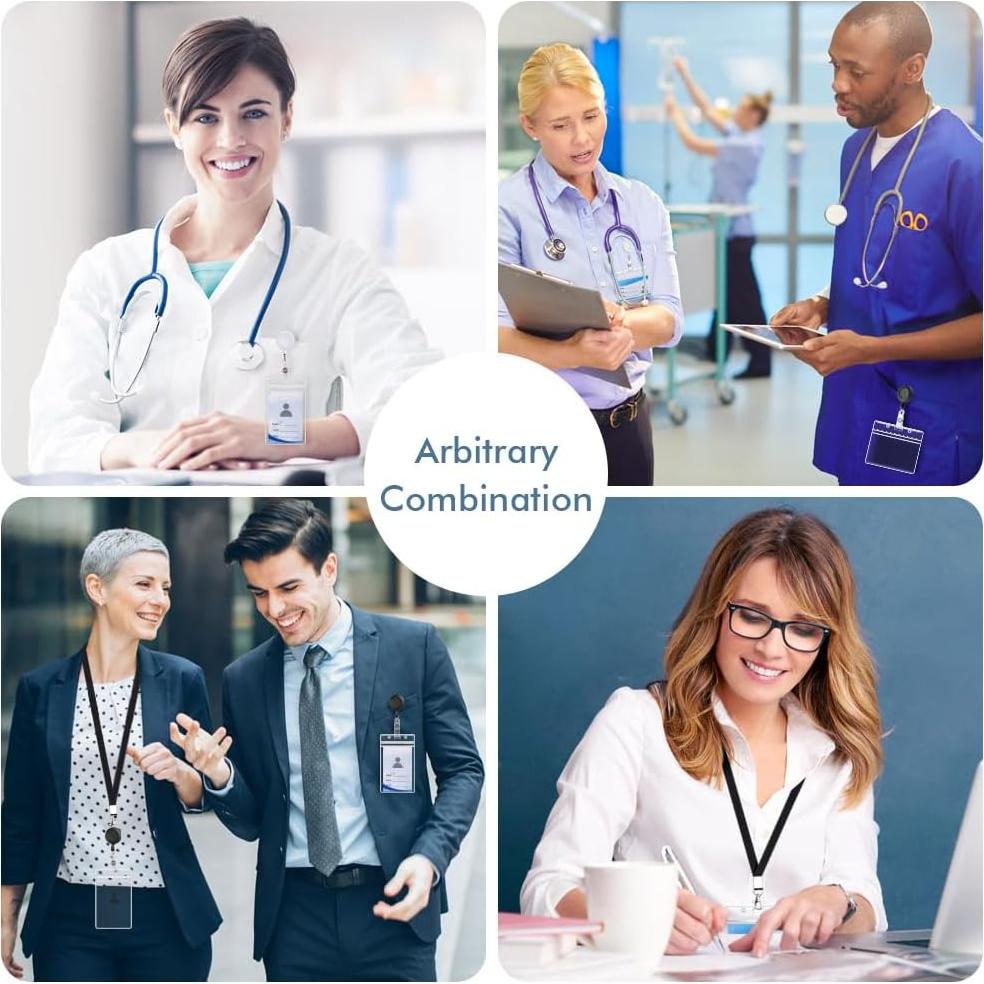 Mcyye 3 Sujetadores de Identificación Retráctiles con Clip