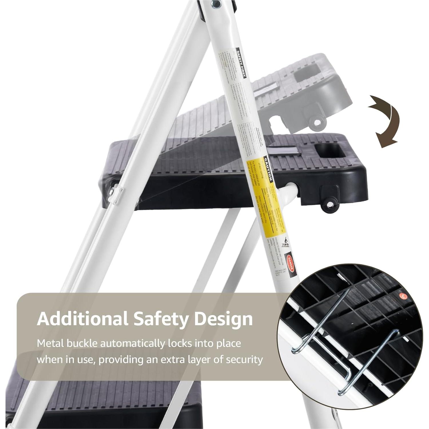 Escalera de 4 peldaños Lifetime Home con plataforma antideslizante