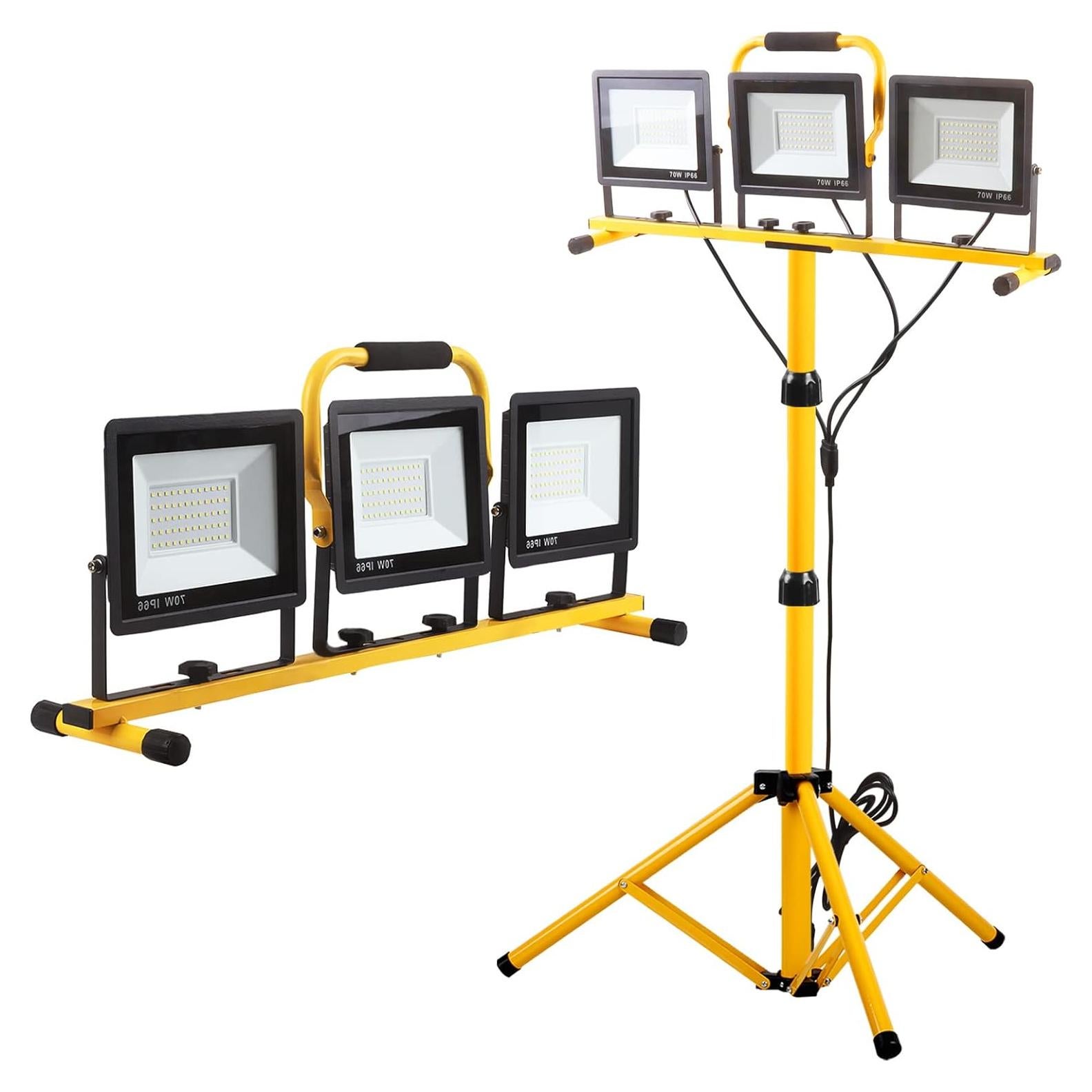 Luz de trabajo LED GUWELL 21000 lúmenes 3 cabezales