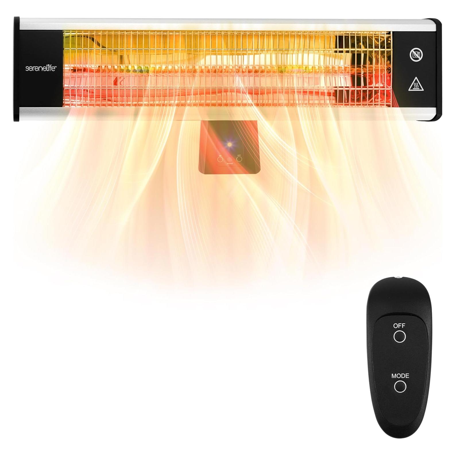 Calentador de Patio Infrarrojo SereneLife 1500W Montado en Pared