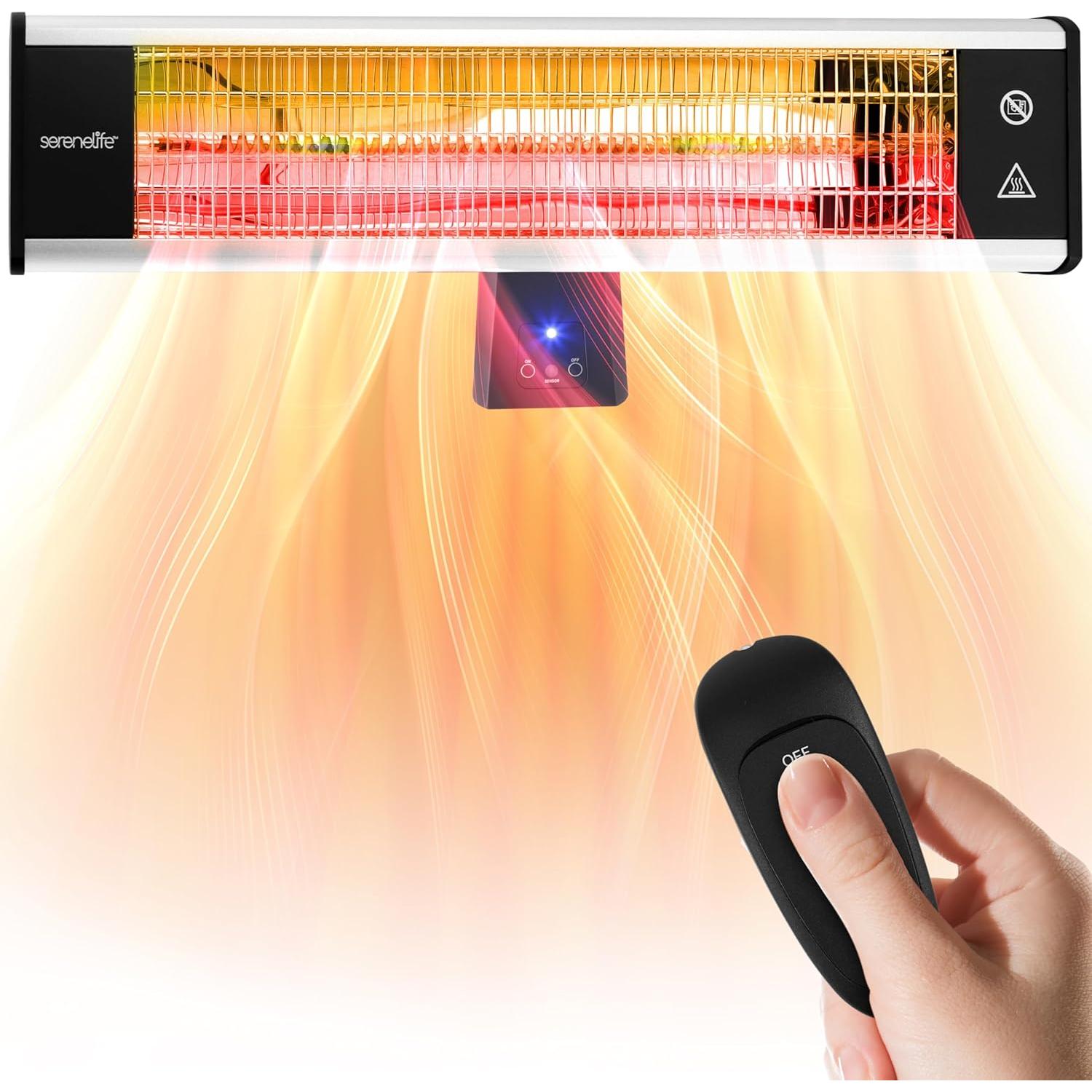 Calentador de Patio Infrarrojo SereneLife 1500W Montado en Pared