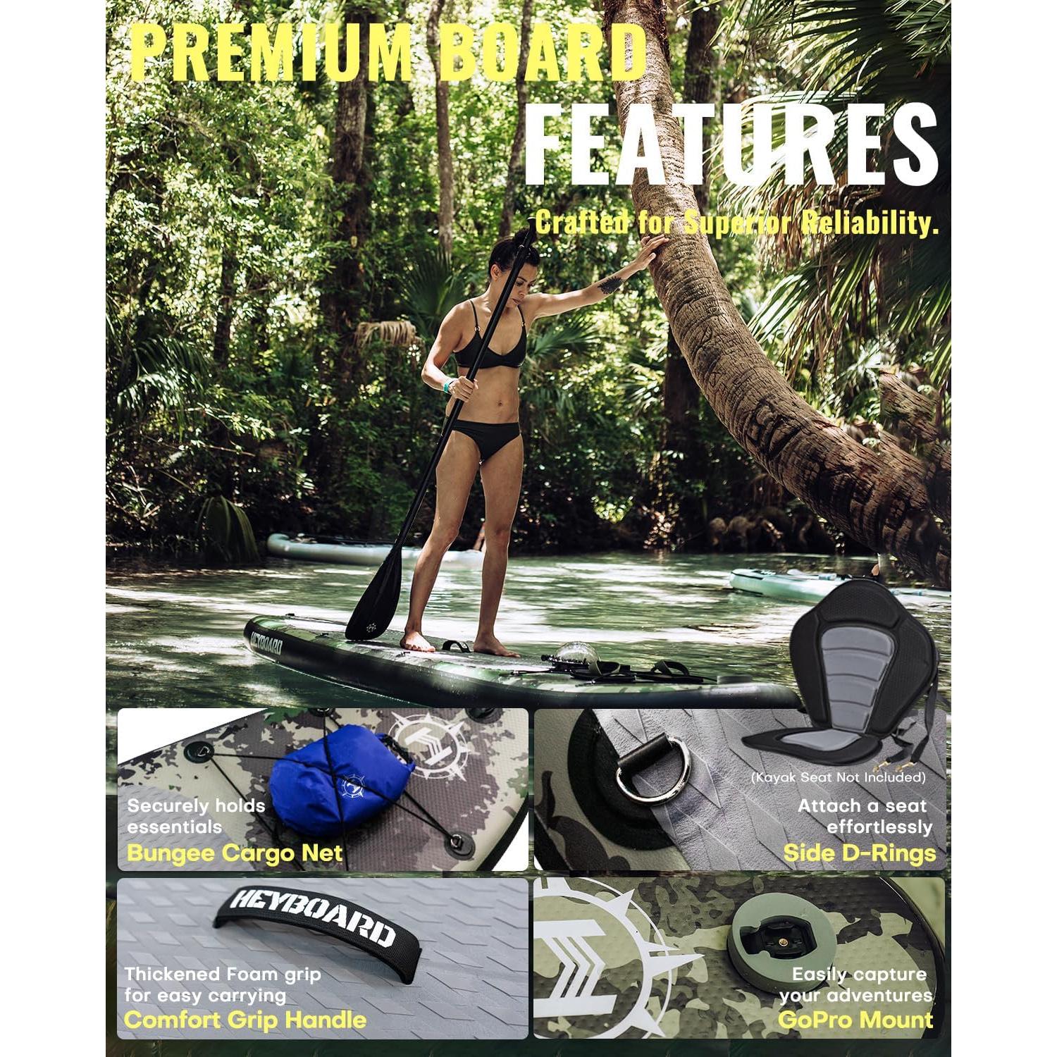 Tabla de Paddle Inflable HEYBOARD 3.23m x 0.81m con Accesorios