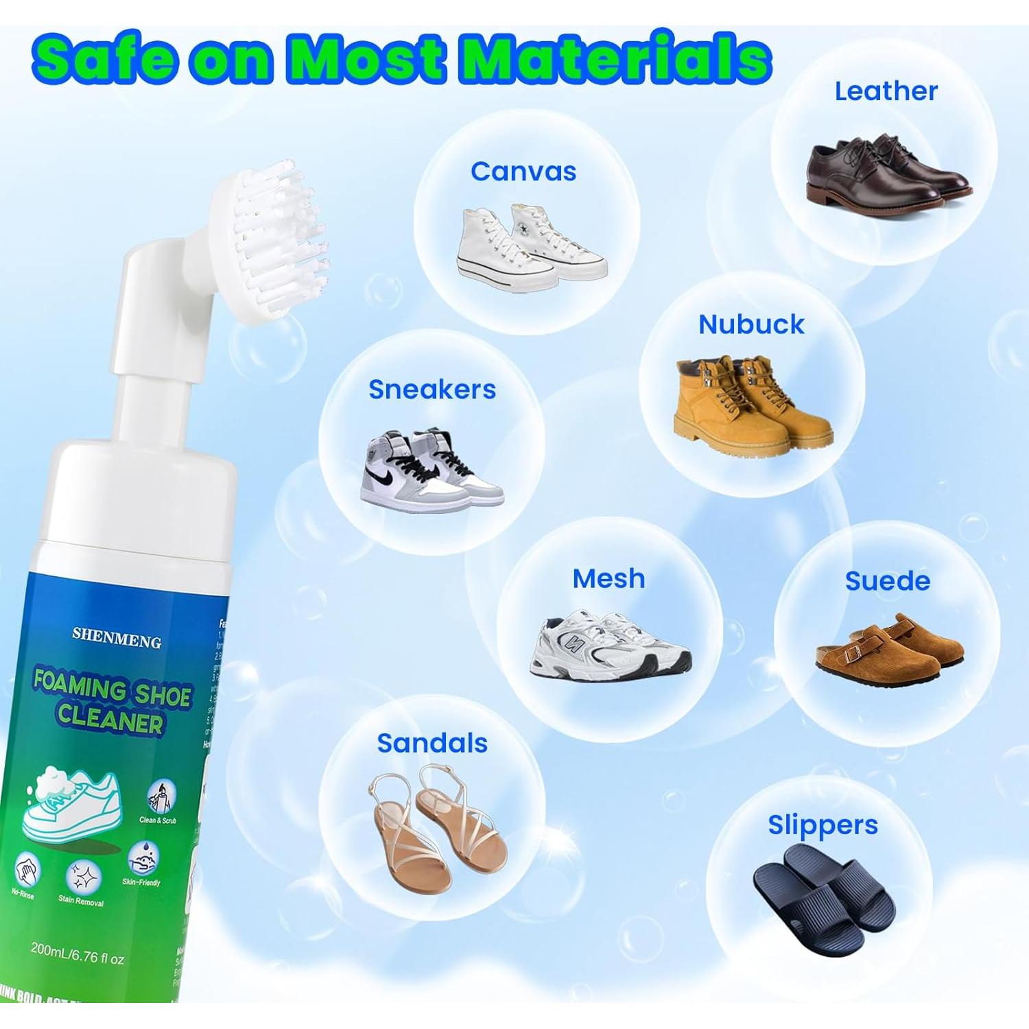 Kit Limpiador de Zapatos SHENMENG 191 g Espuma Sin Agua