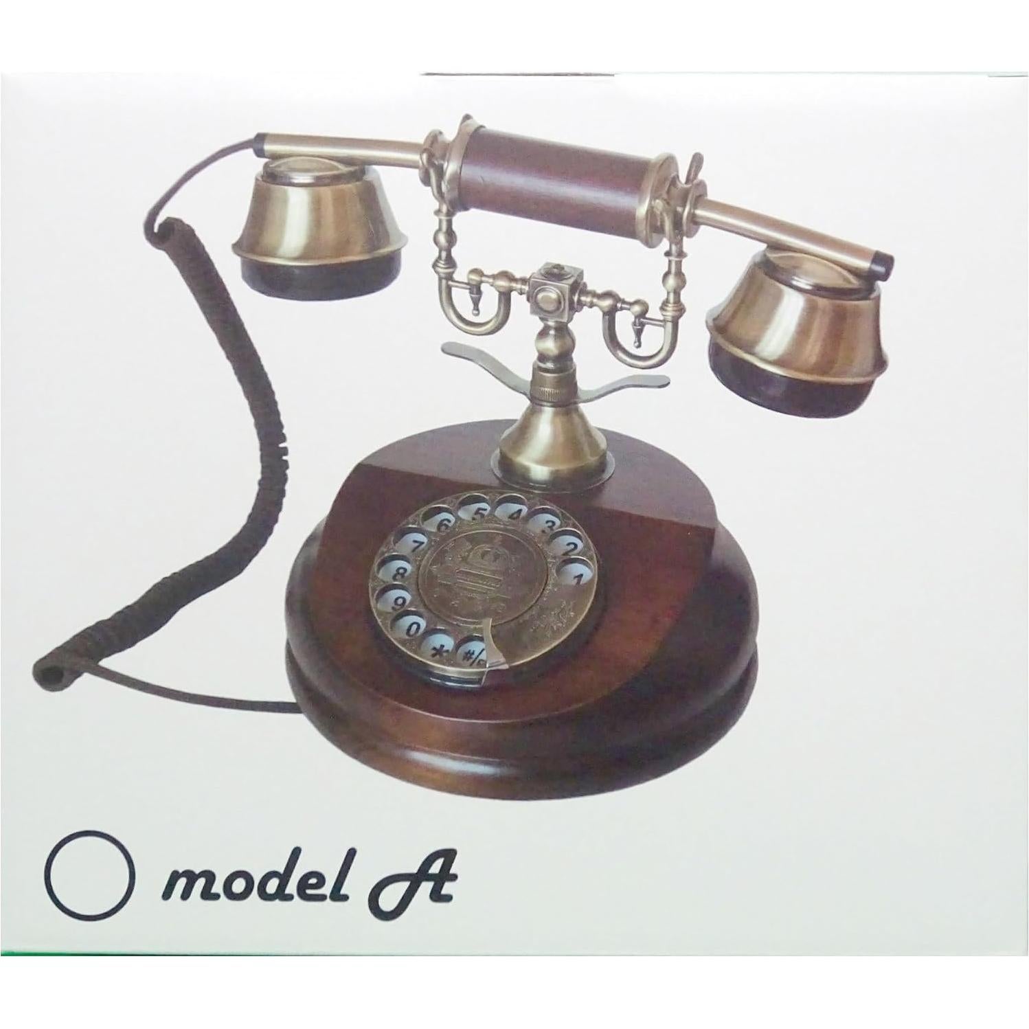 Teléfono Vintage de Madera Opis 1921 con Disco Rotatorio