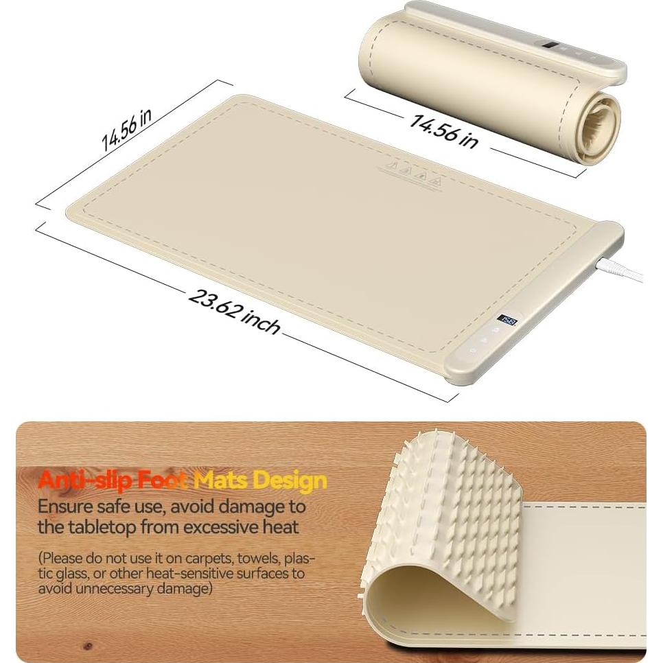 Alfombrilla Calentadora CURMEDI 500W Beige 6 Temperaturas