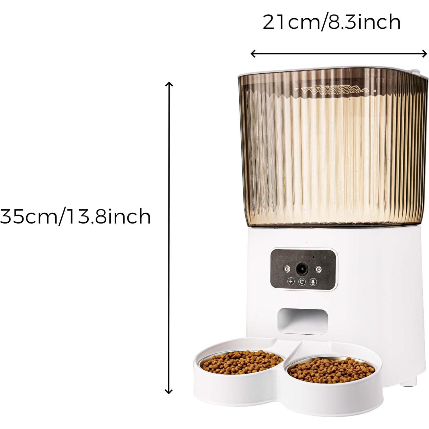 Comedero Automático para Perros Yiwu 5L Doble Bowl con Cámara