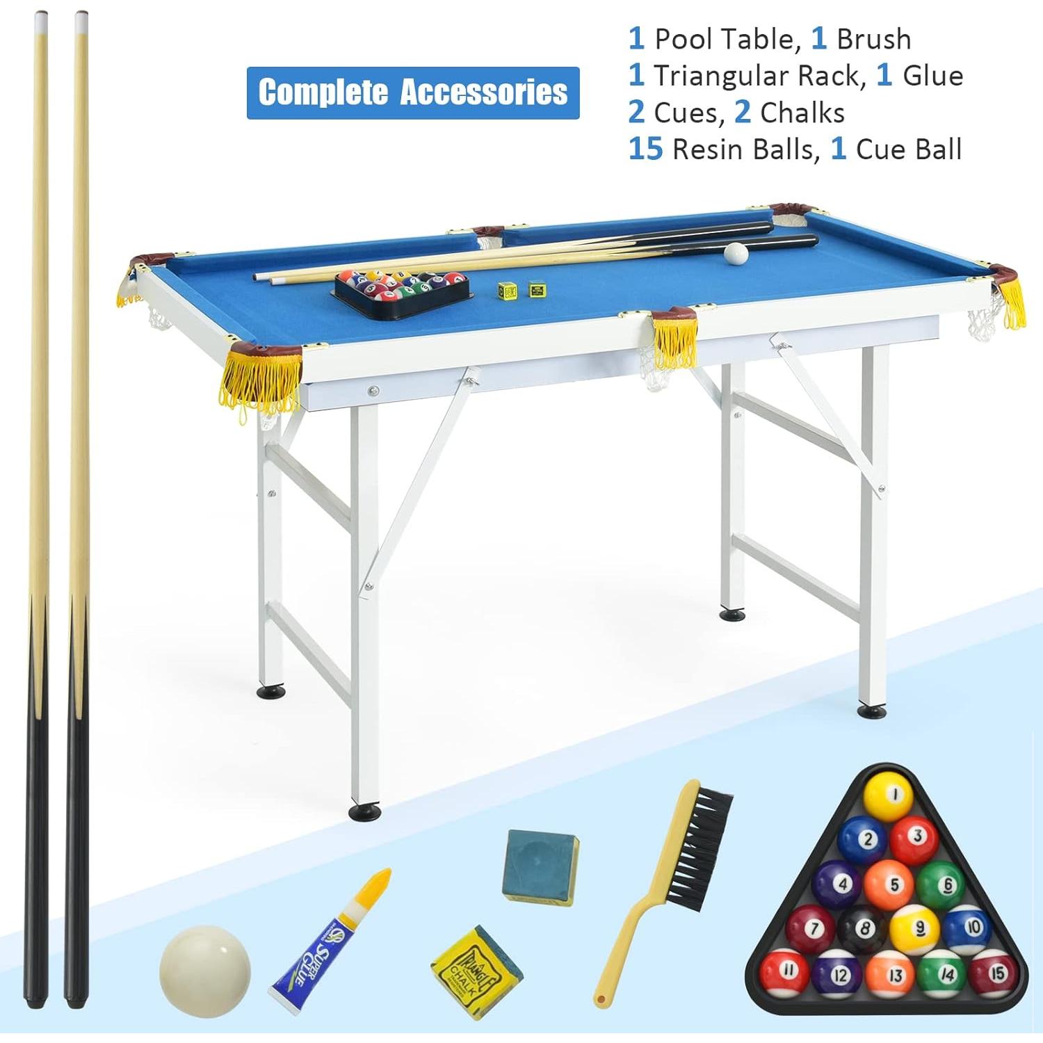 Mesa de Billar Plegable Goplus 121.9 cm con Accesorios