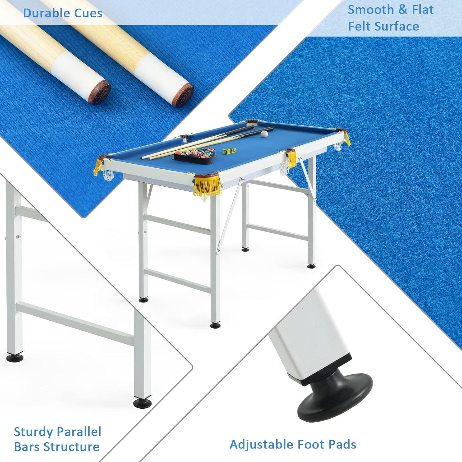 Mesa de Billar Plegable Goplus 121.9 cm con Accesorios