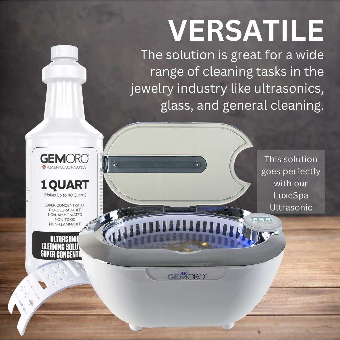 Limpiador Ultrasónico GemOro 1 Cuarto - Solución Concentrada