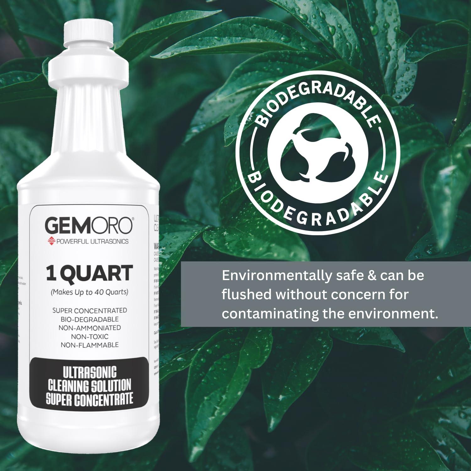 Limpiador Ultrasónico GemOro 1 Cuarto - Solución Concentrada