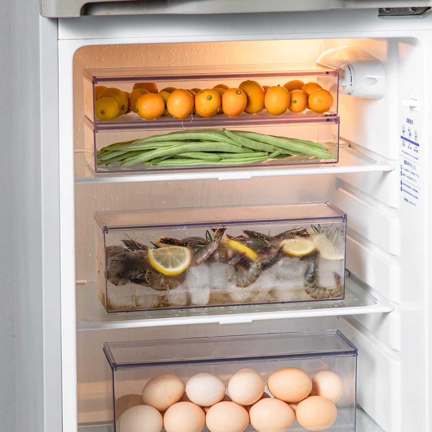 Contenedores de Pasta Hanobe 2 Pcs 2.4L Rectangulares con Tapa