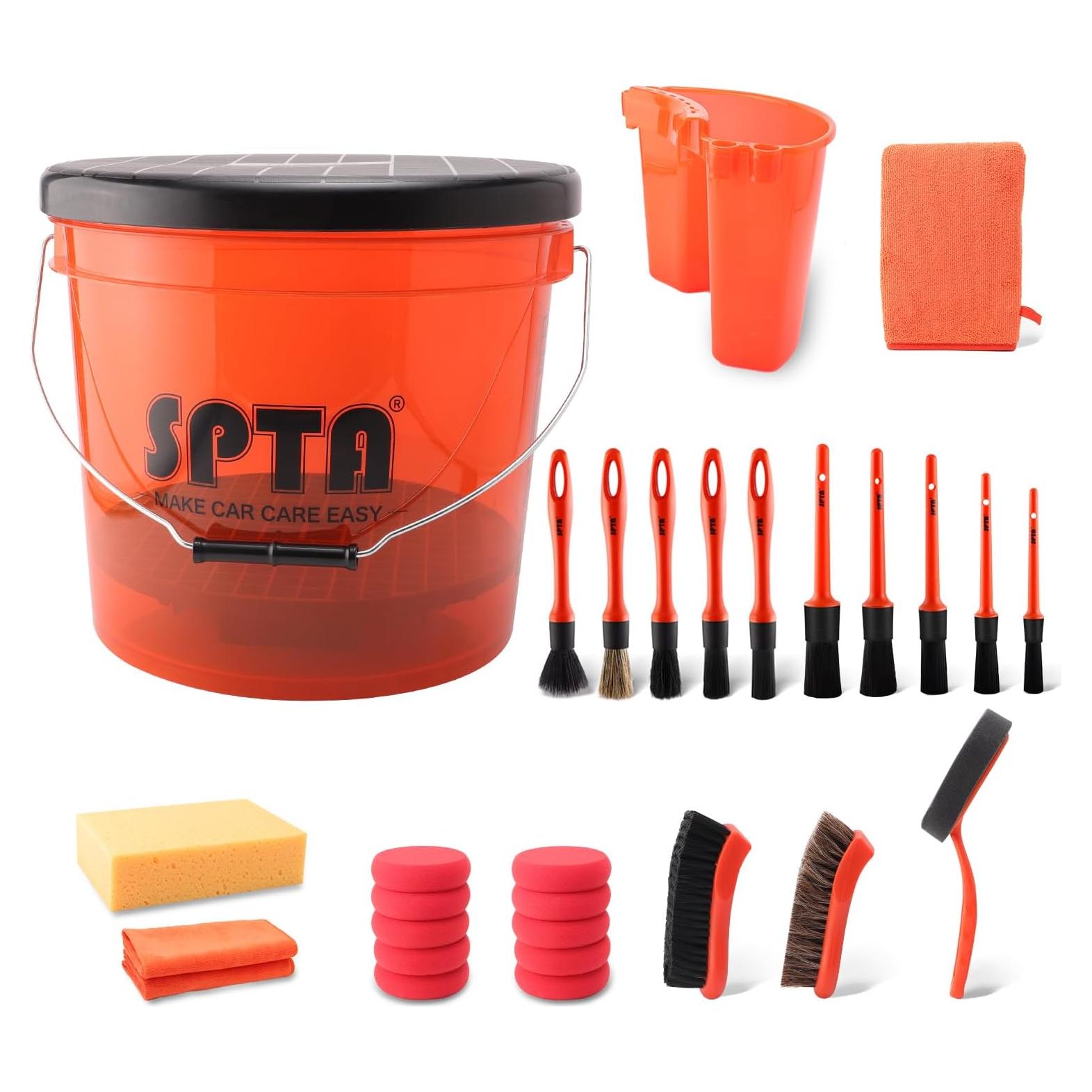 Set de Lavado de Autos SPTA 29 Piezas Cubo 15L con Filtro