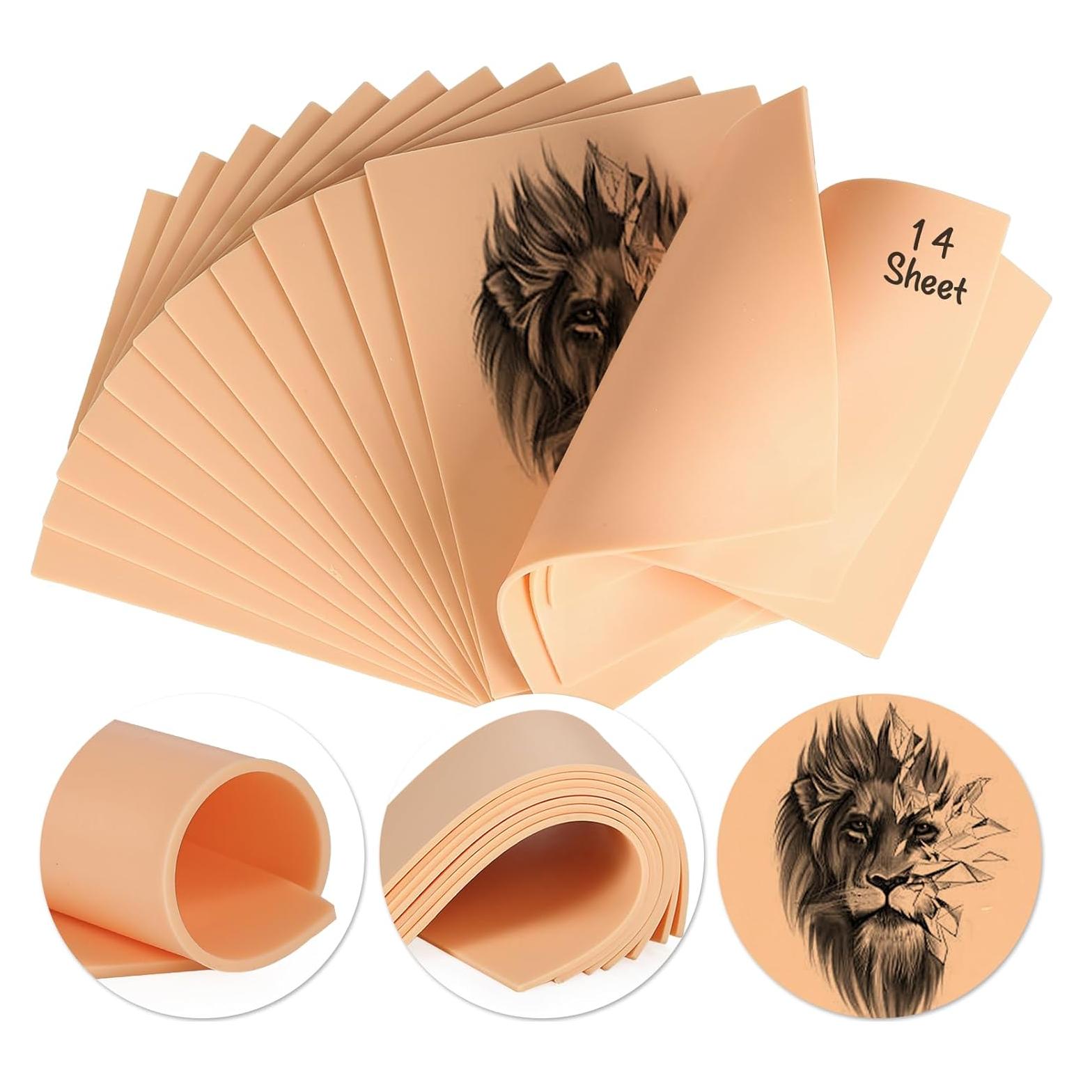 Piel de Práctica para Tatuajes 3mm YEEBECA 14 PCS Realista
