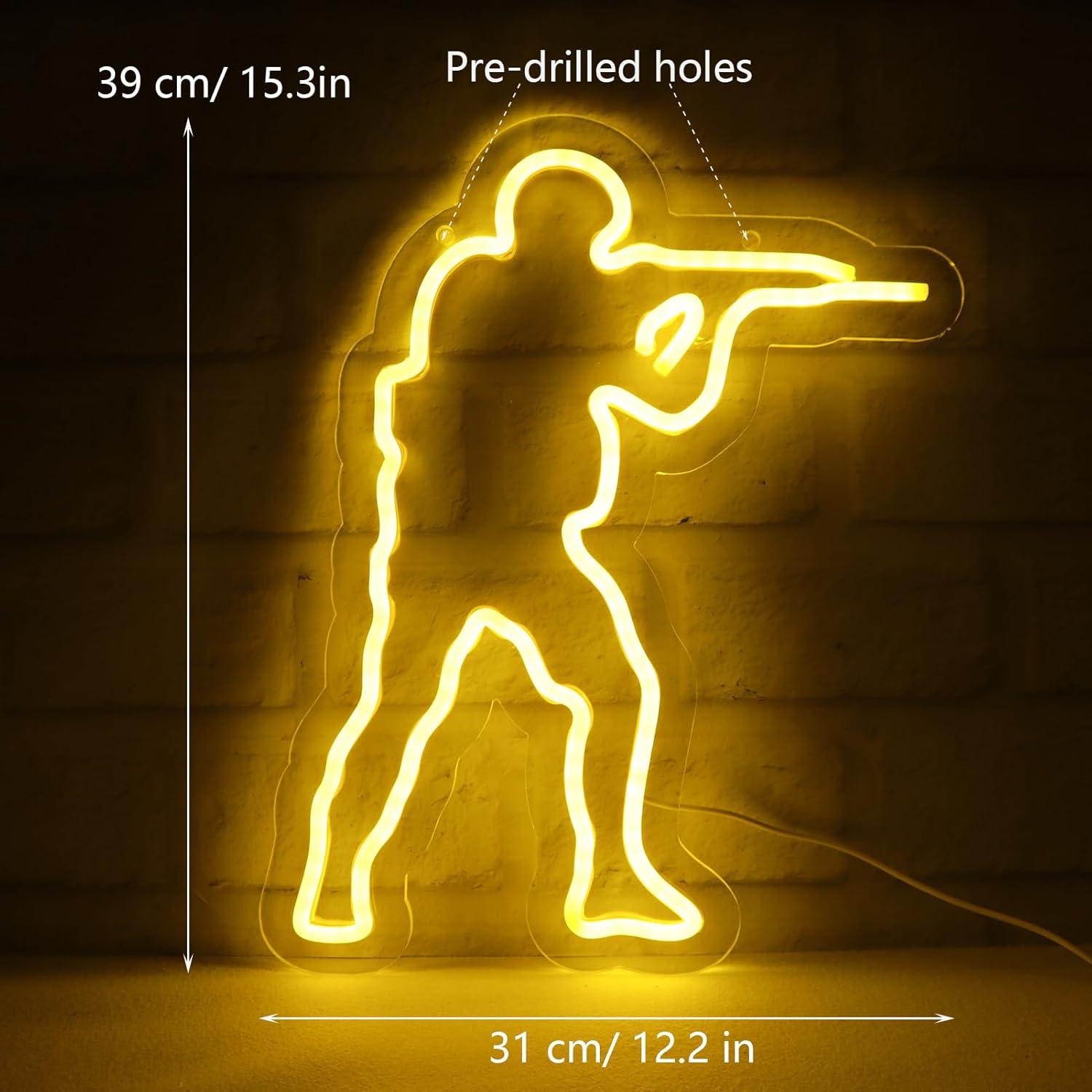 Luz de Neón LED Counter Strike WonderfulLife 31x39cm