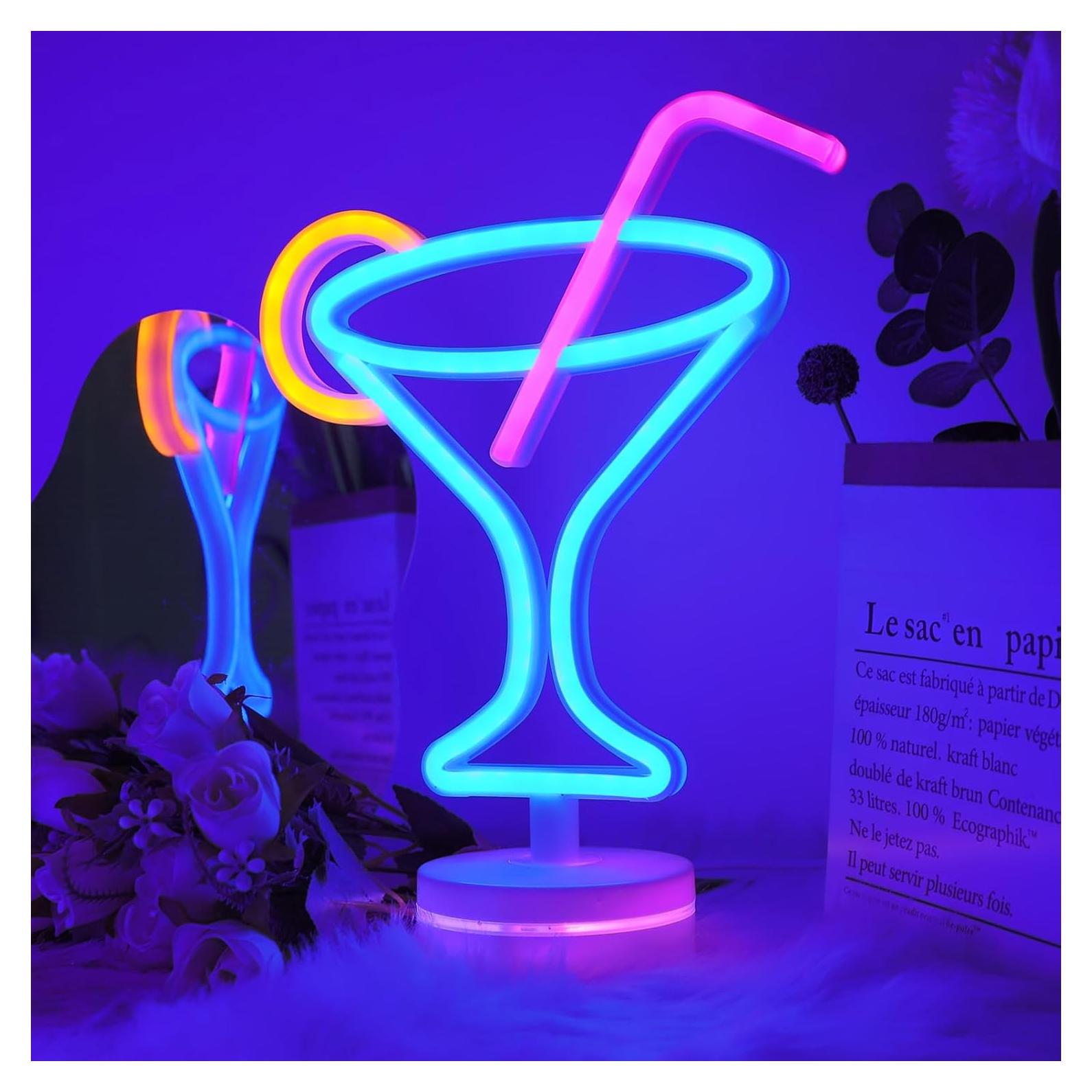 Letrero de Neón LED Cerveza WIOSOUL para Bar 28.4x19.5cm