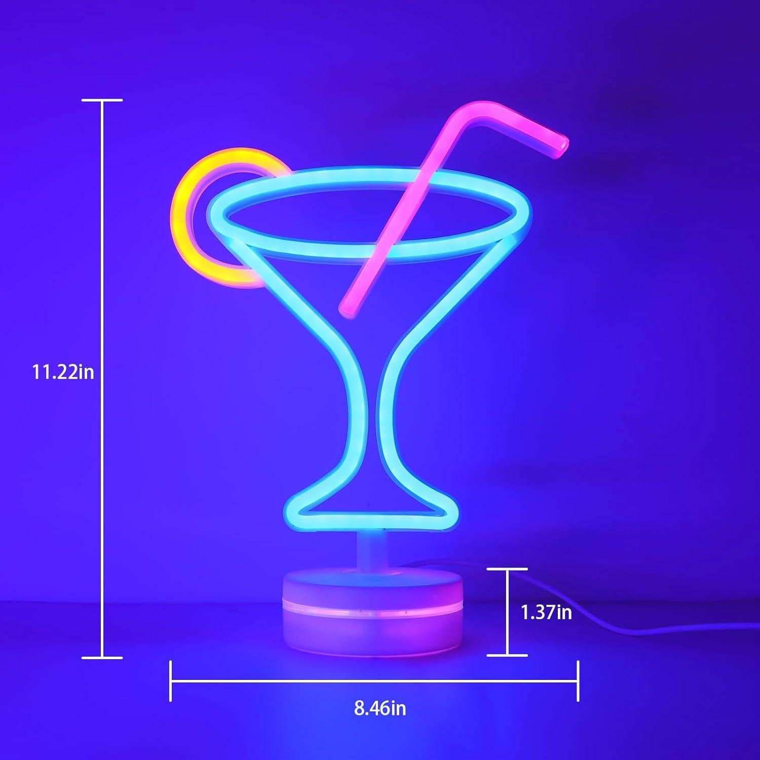 Letrero de Neón LED Cerveza WIOSOUL para Bar 28.4x19.5cm