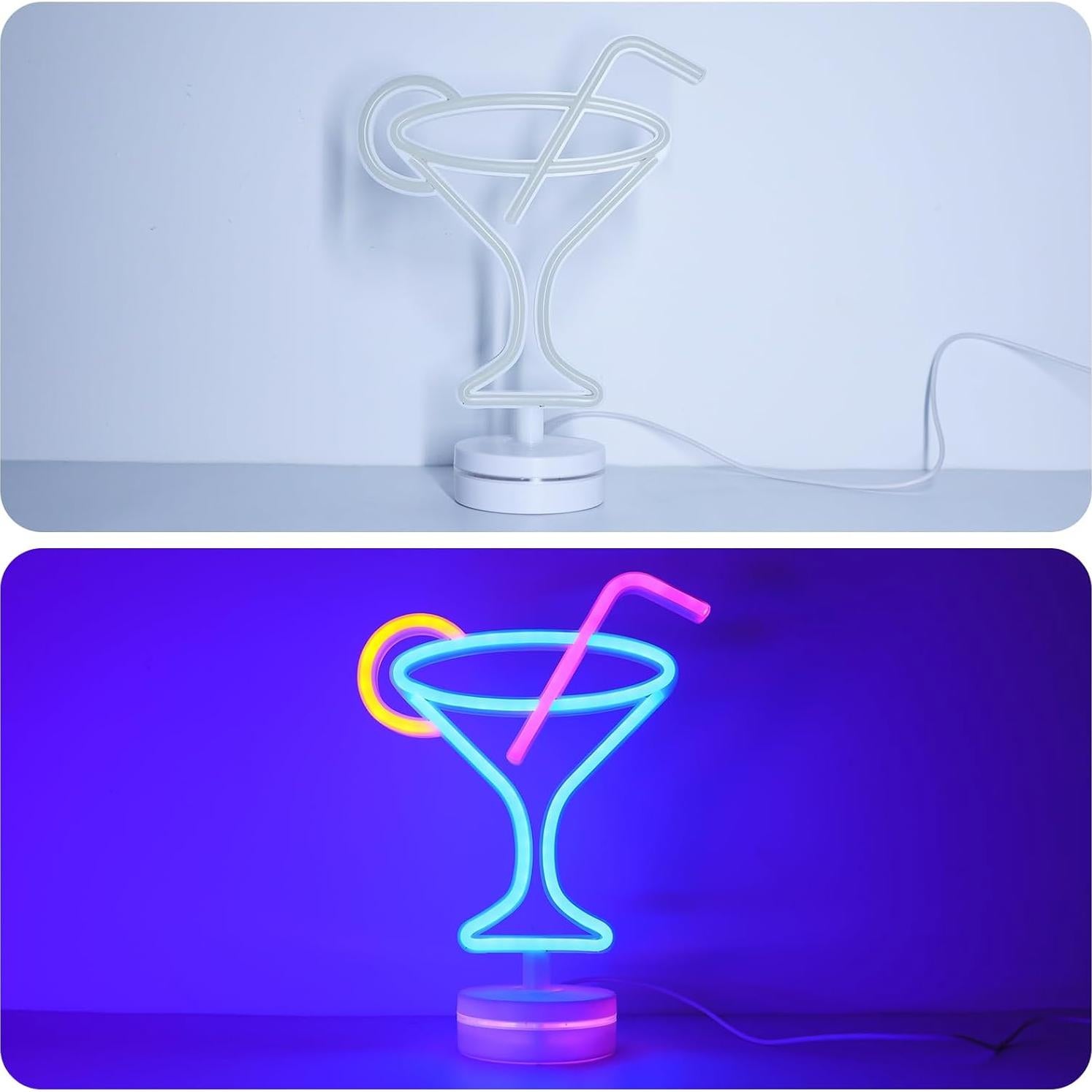 Letrero de Neón LED Cerveza WIOSOUL para Bar 28.4x19.5cm