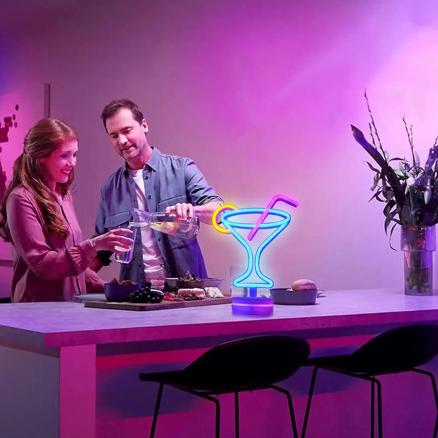 Letrero de Neón LED Cerveza WIOSOUL para Bar 28.4x19.5cm