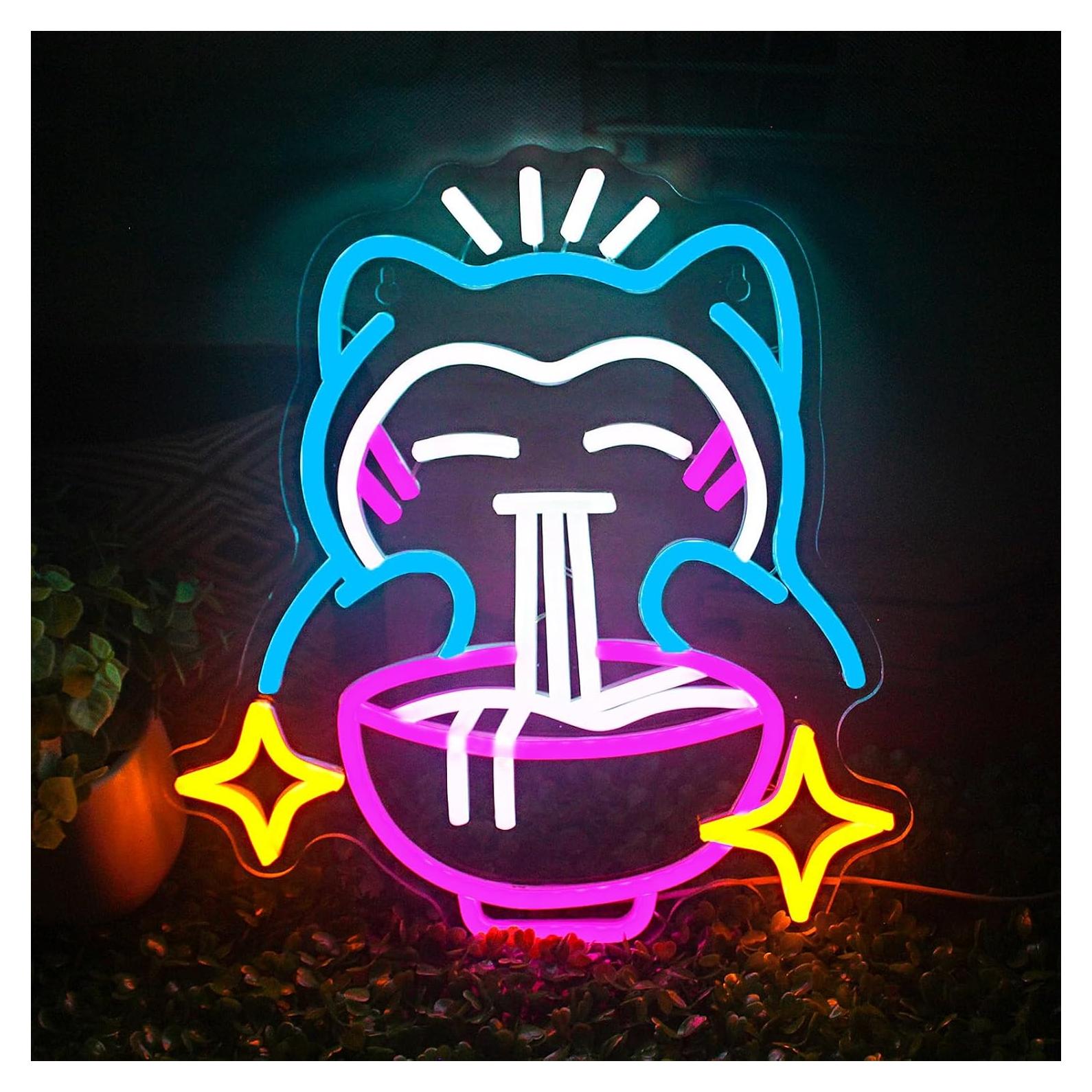 Luz de Neón LED Ramen LiangLiang - Decoración Japonesa 34.3x32cm