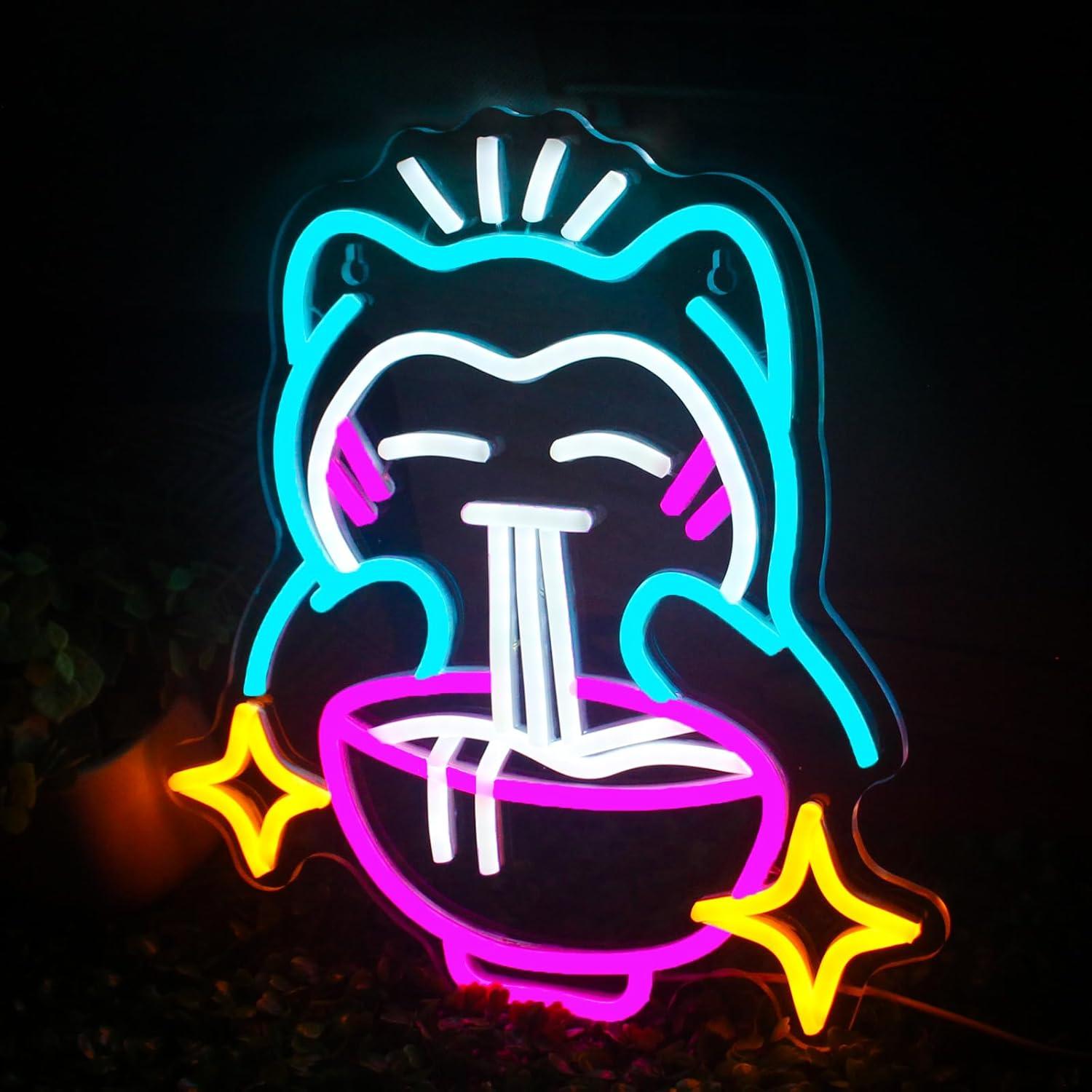 Luz de Neón LED Ramen LiangLiang - Decoración Japonesa 34.3x32cm