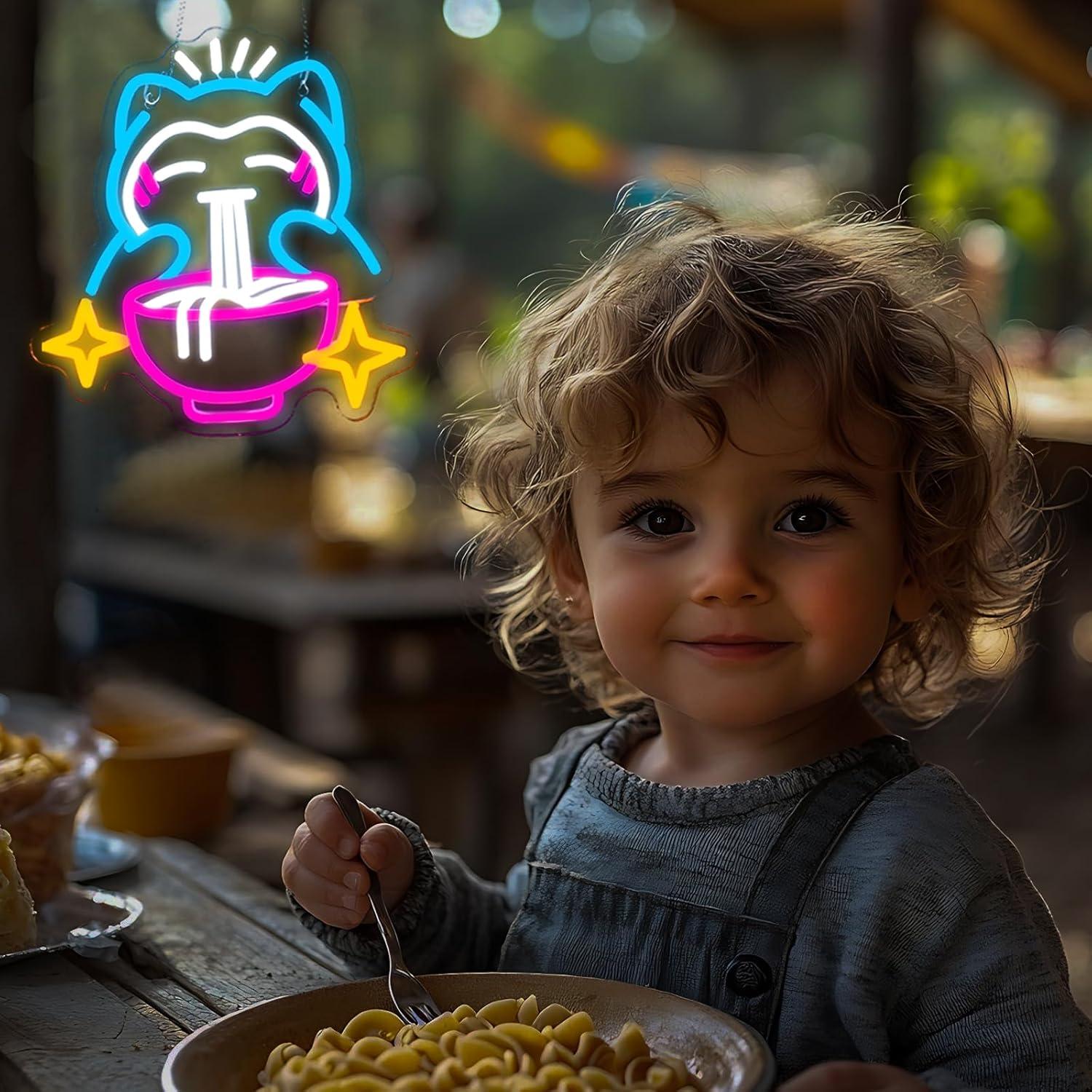 Luz de Neón LED Ramen LiangLiang - Decoración Japonesa 34.3x32cm