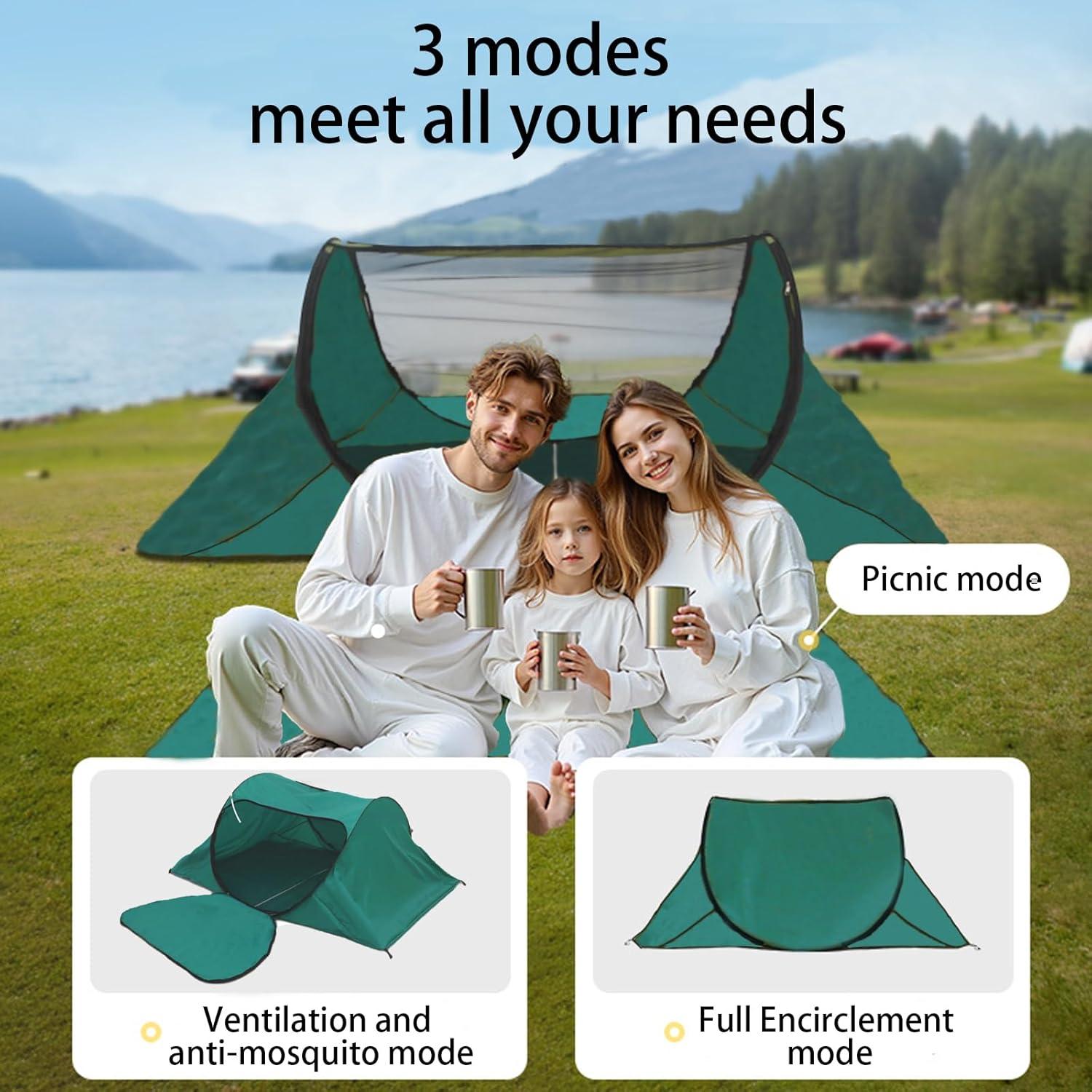 Tienda de Camping Plegable CMINGJ Doble Puerta Antimosquitos