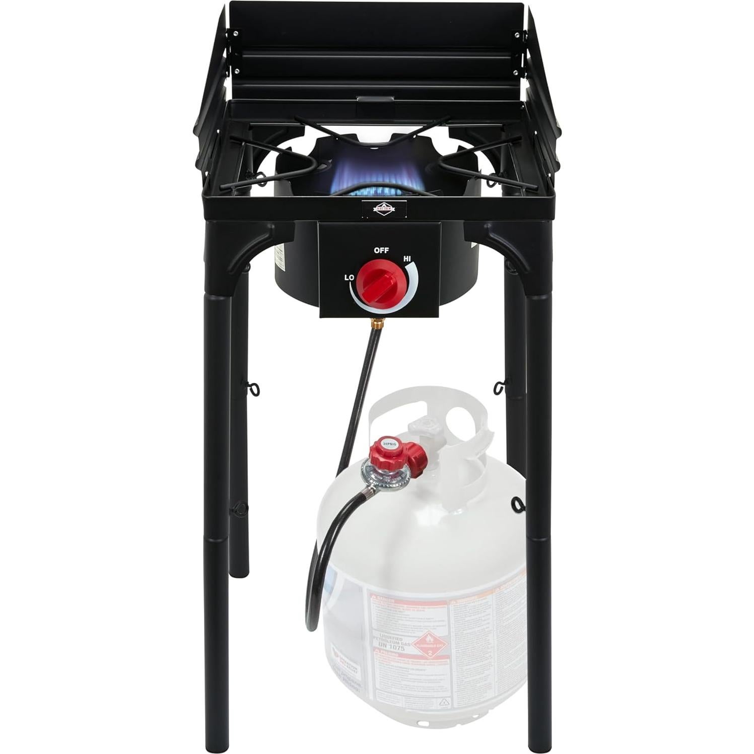 Estufa de Gas Portátil Hike Crew de Hierro Fundido 1 Quemador 75,000 BTU