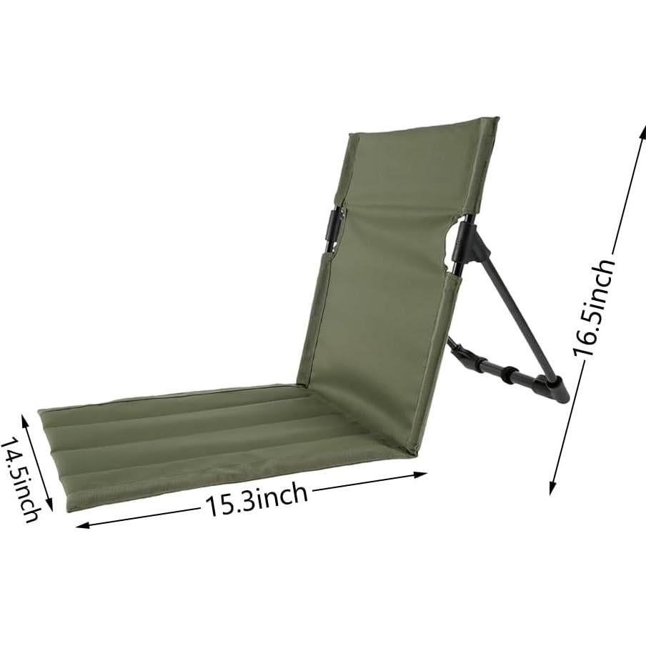 Silla de Camping Plegable JQlabeit Verde Militar con Respaldo