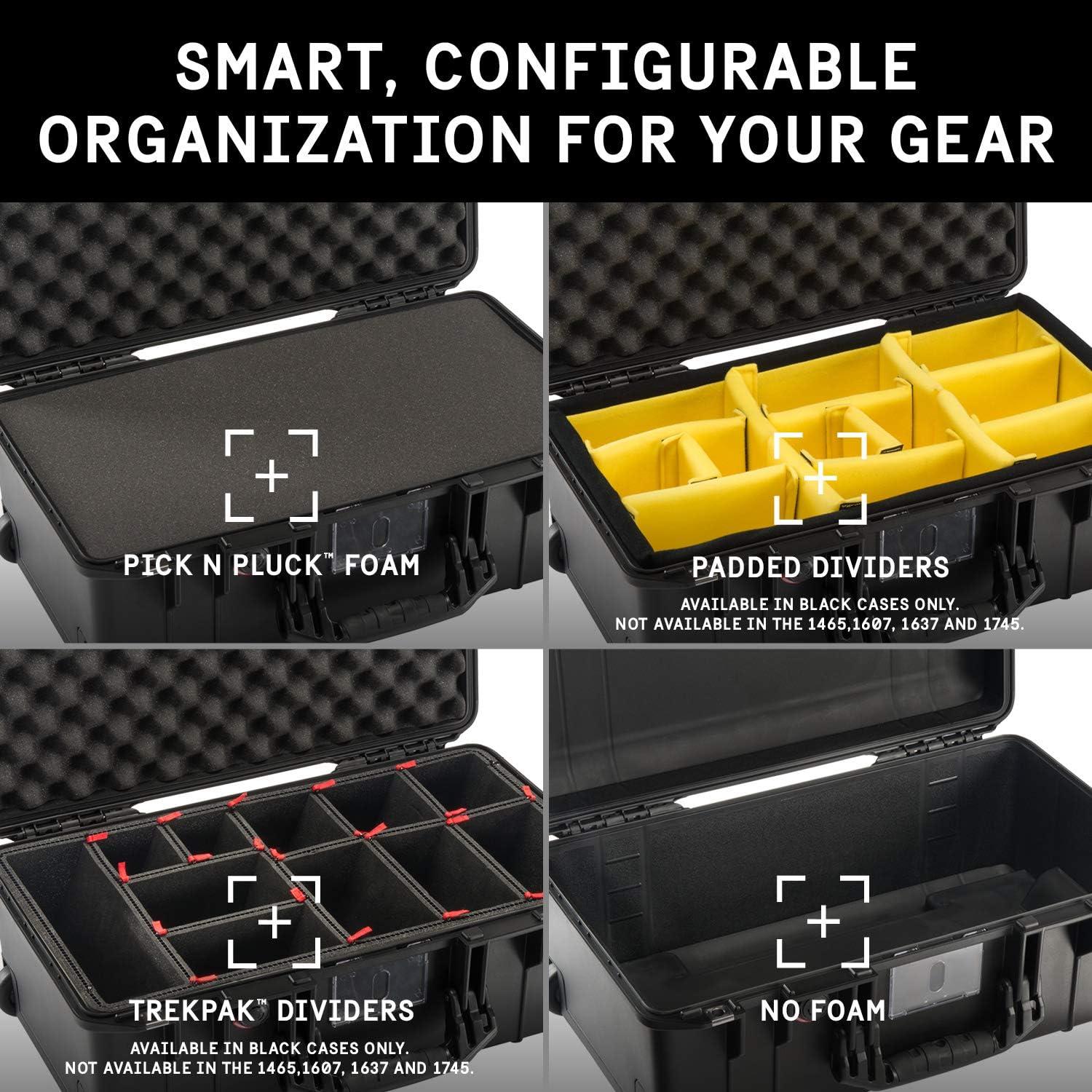 Maleta Pelican Air 1535 Sin Espuma Negra 55.8x22.8x30.4cm