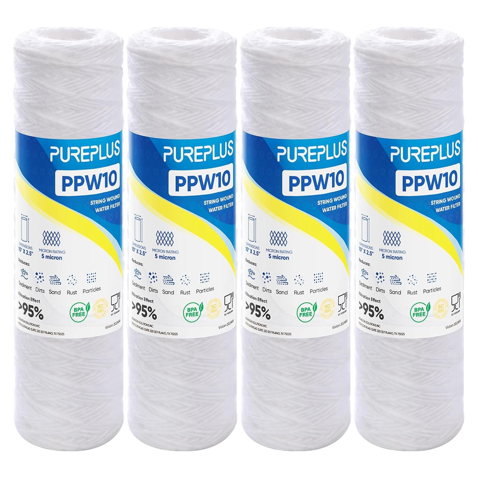 Filtro de Sedimentos 10"x2.5" PUREPLUS 5 Micrones - Paquete de 4