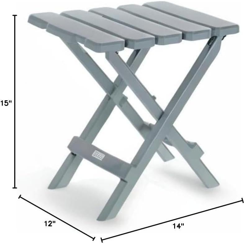 Mesa Lateral Plegable Camco 51682 Gris para Playa y Camping
