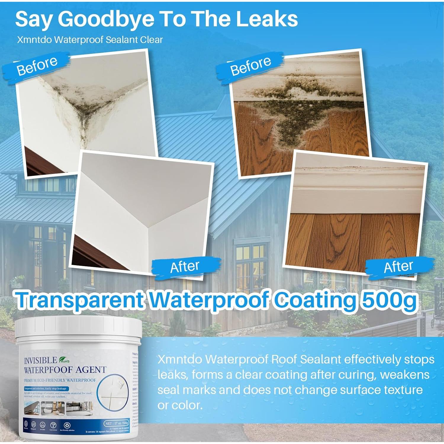 Sellador Impermeable Transparente Xmntdo 500 g - Recubrimiento Adhesivo