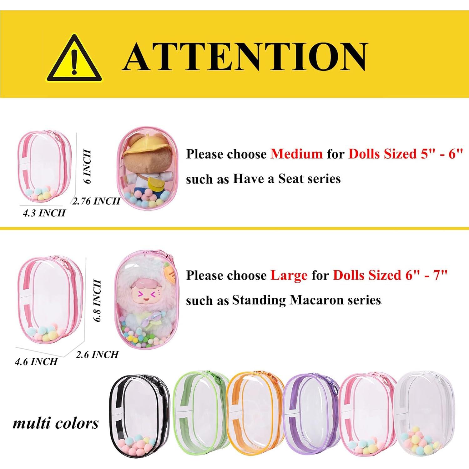 Bolsa de exhibición Yushen para muñecas 5"-6" Rosa Bebé