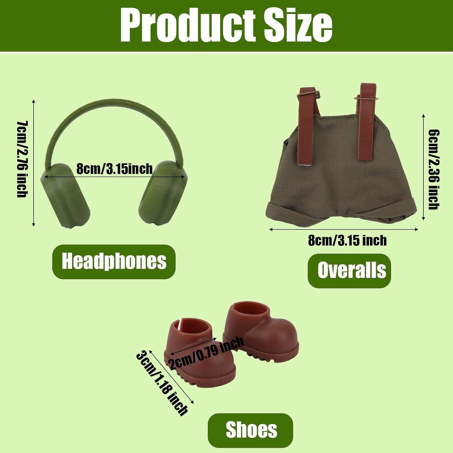 Conjunto de Ropa para Muñecas Tinoaly 15-17cm Verde