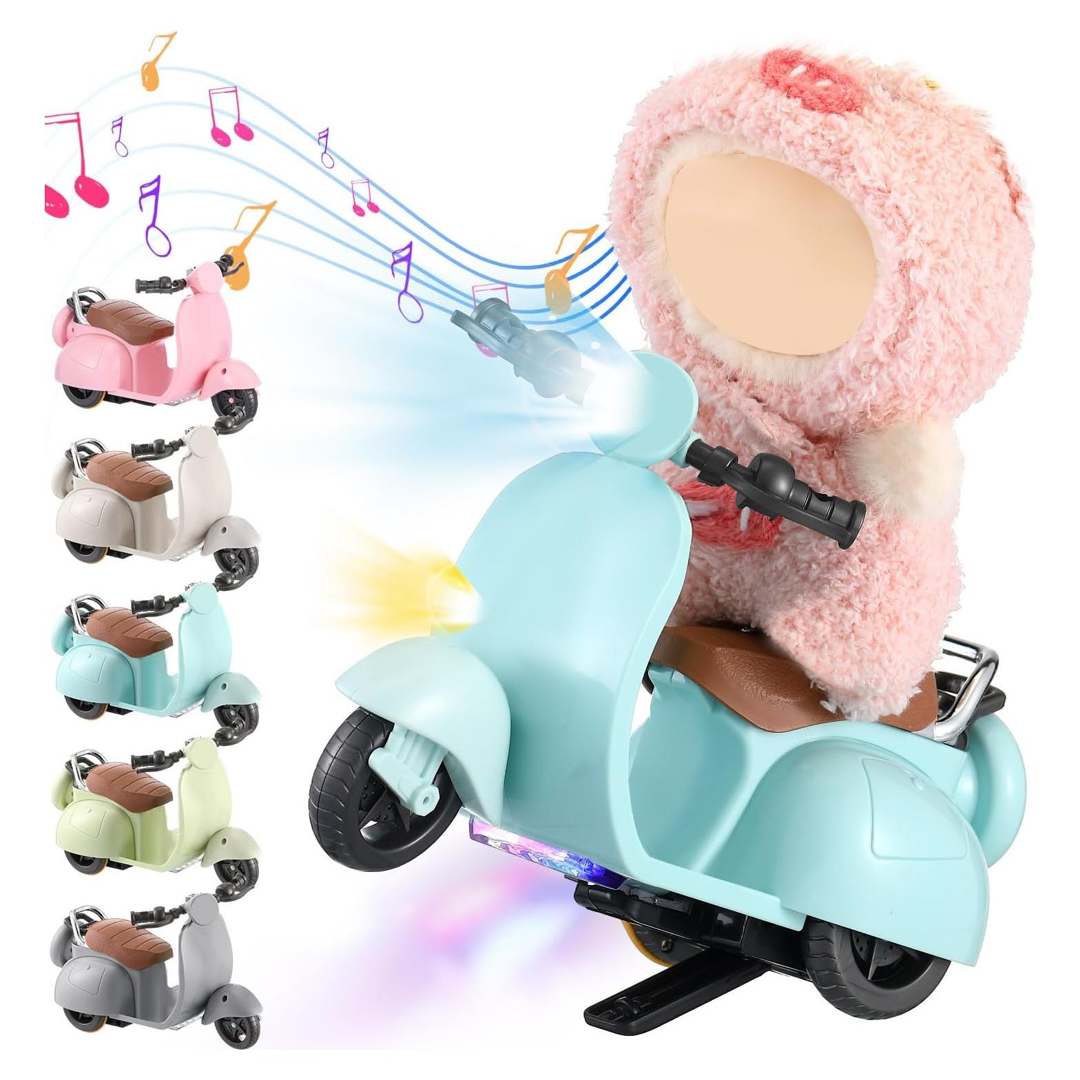 Mini Scooter Eléctrico para Muñecas Simgoing Azul 19x12.5cm